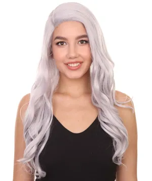 Adult Women's 26" Long Length Wavy C-Part Ebony Icon Beauty Wig,  Lace Front Heat Resistant Fibers, Perfect for your Everyday Wear and Styling to your Expectations! | Nunique