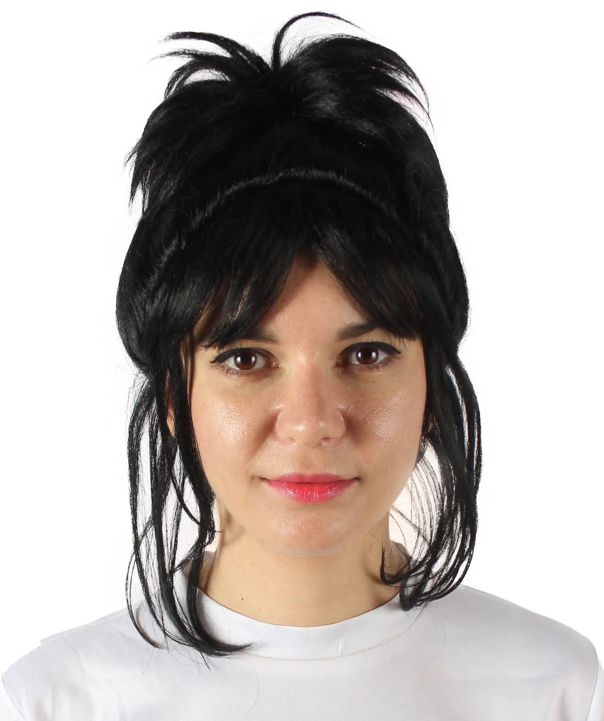 Adult Women’s American Singer Met Gala Mullet Wig With Bangs| Breathable Capless Cap| Flame-retardant Synthetic Fiber