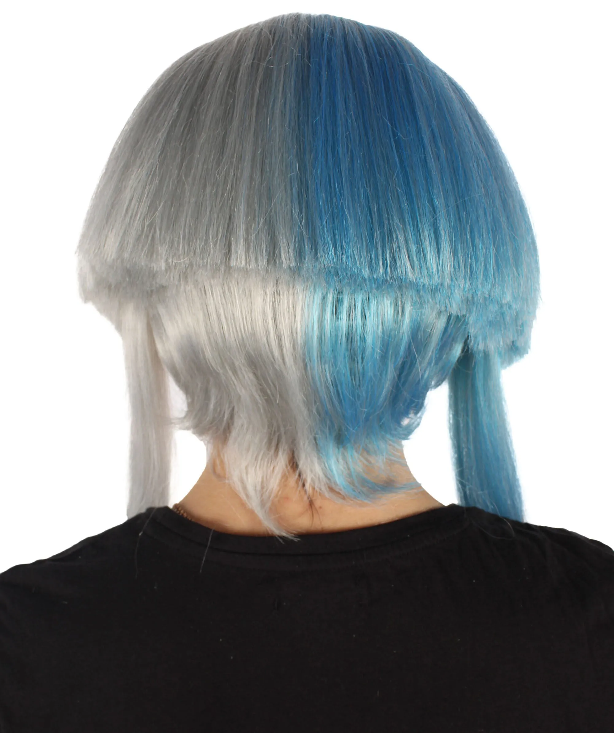 Adult Women's Anime Gems Gray & Blue Wig | Halloween and Cosplay Wig | Flame-retardant Synthetic Fiber