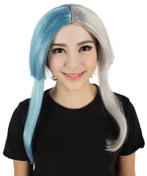 Adult Women's Anime Gems Gray & Blue Wig | Halloween and Cosplay Wig | Flame-retardant Synthetic Fiber