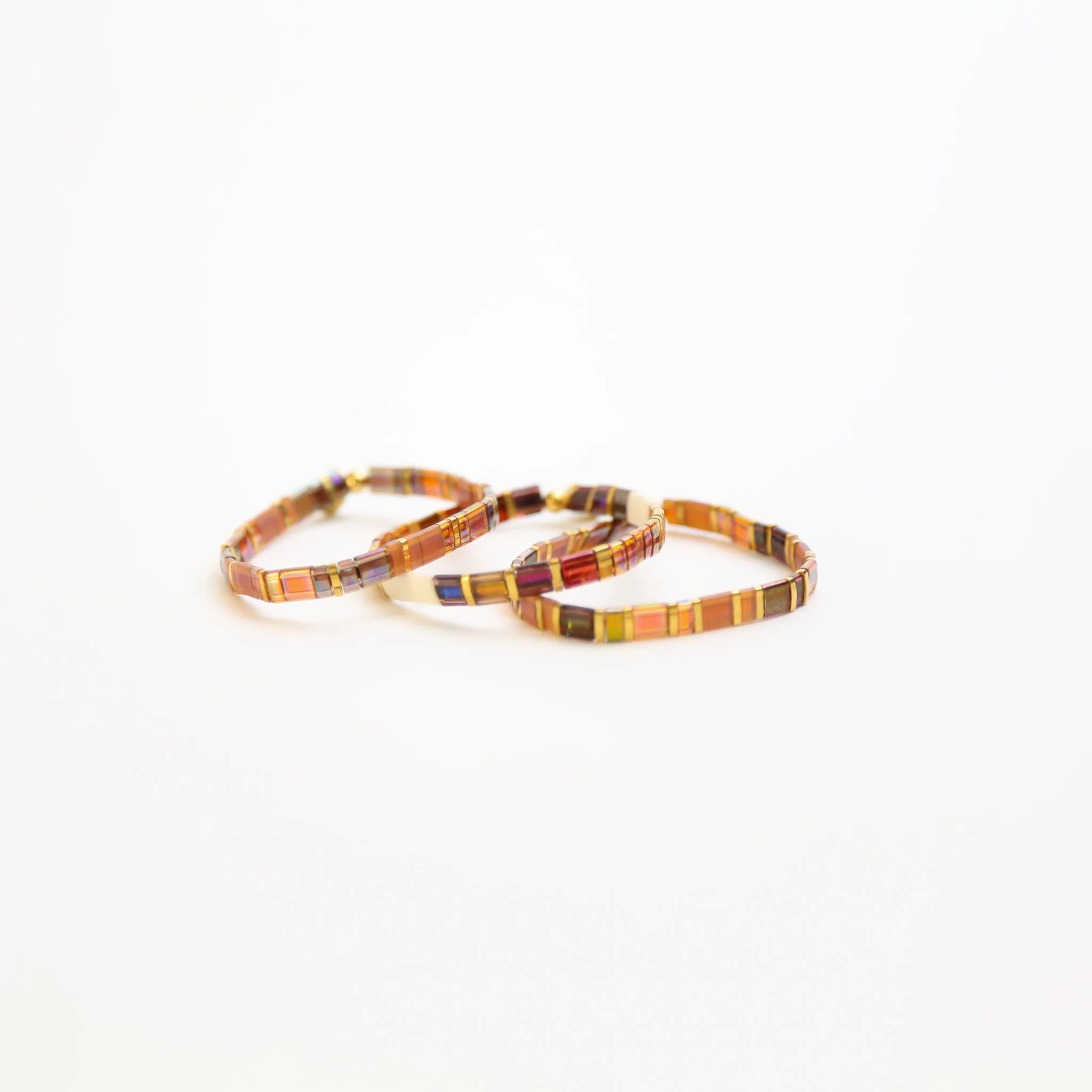 AMBER ROMANCE - 3 Tila Bracelet Stack