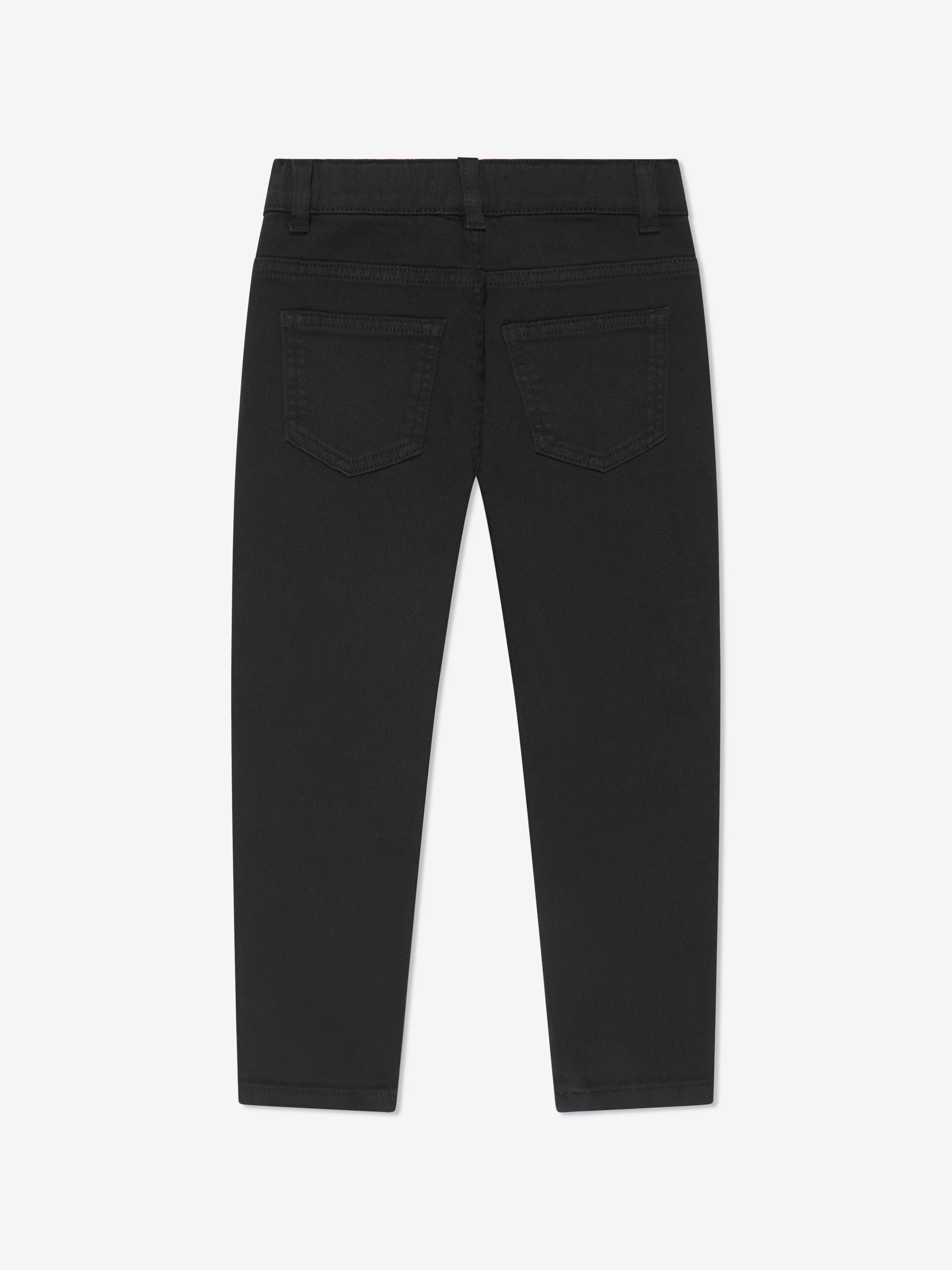 Balmain Boys Logo Jeans in Black