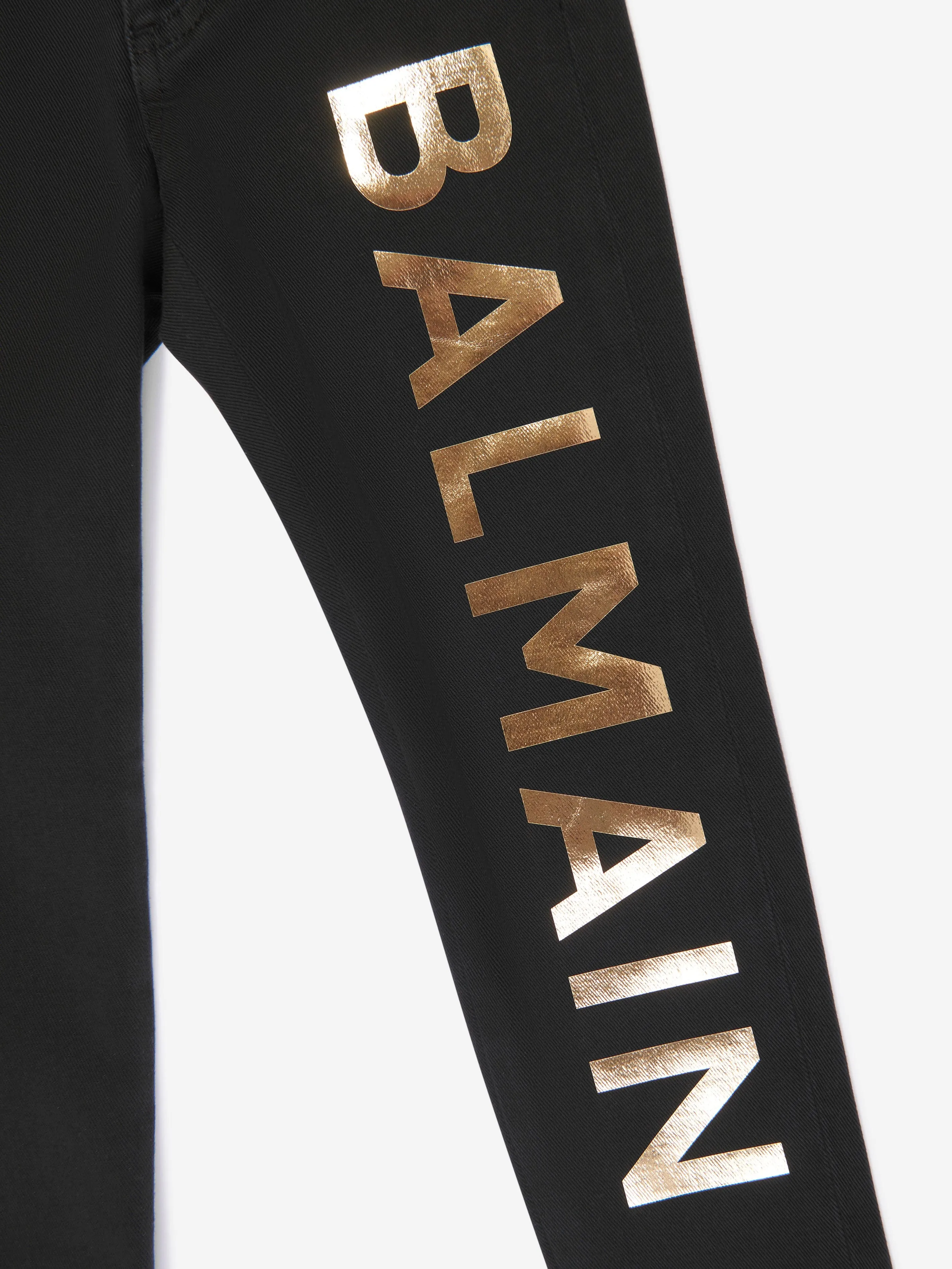 Balmain Boys Logo Jeans in Black