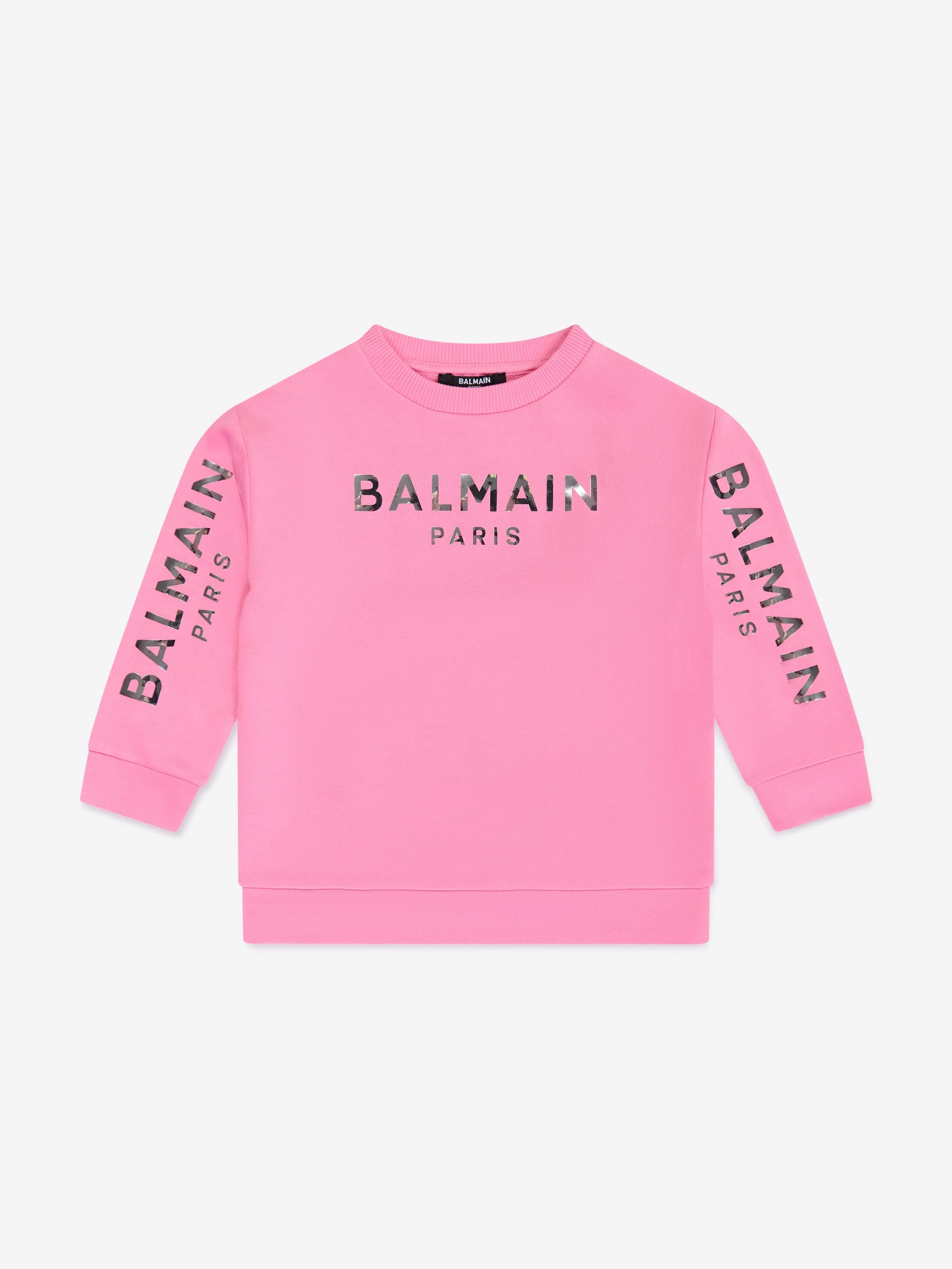 Balmain Boys Logo Sweatshirt in Pink