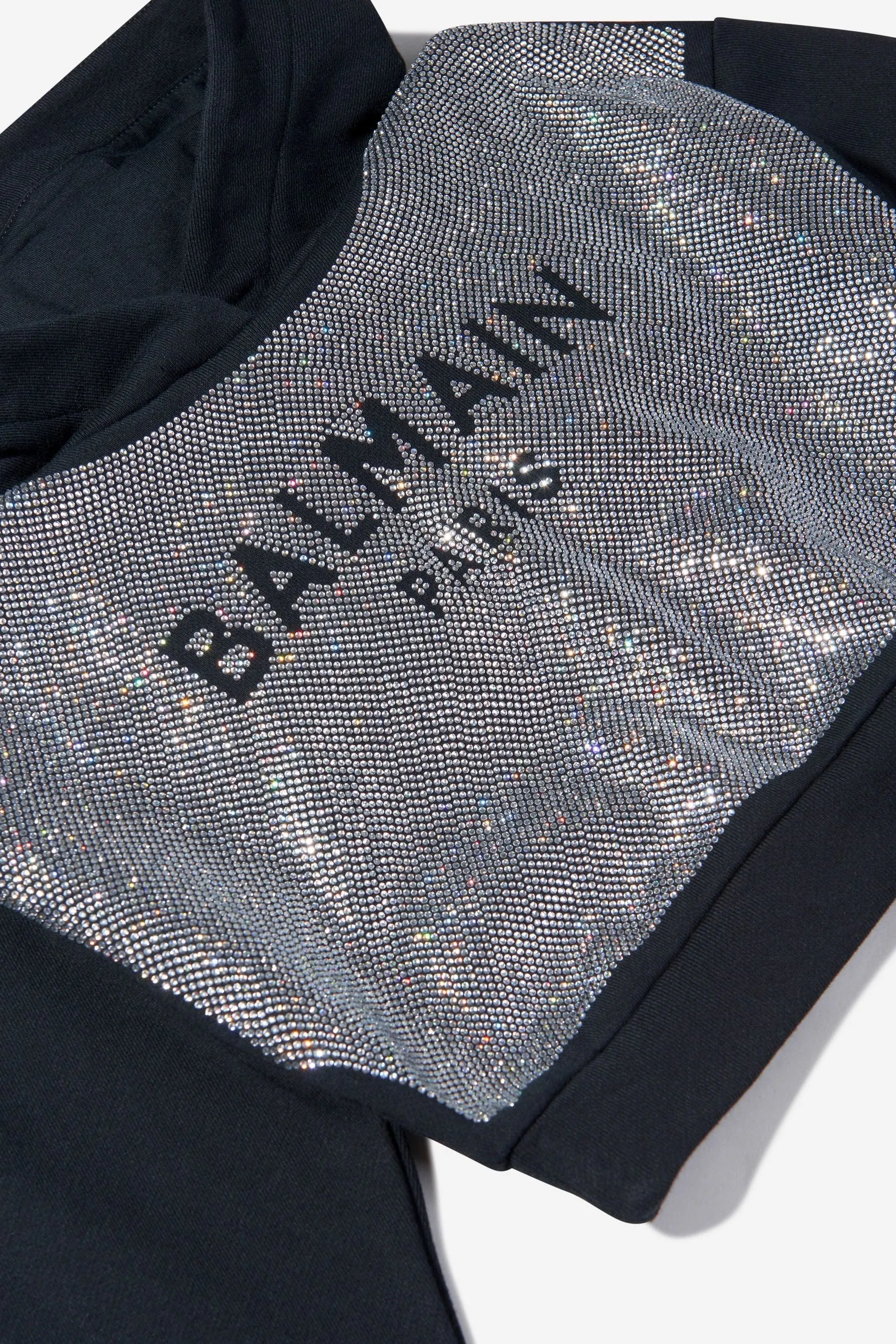 Balmain Girls Cotton Cropped Hoodie