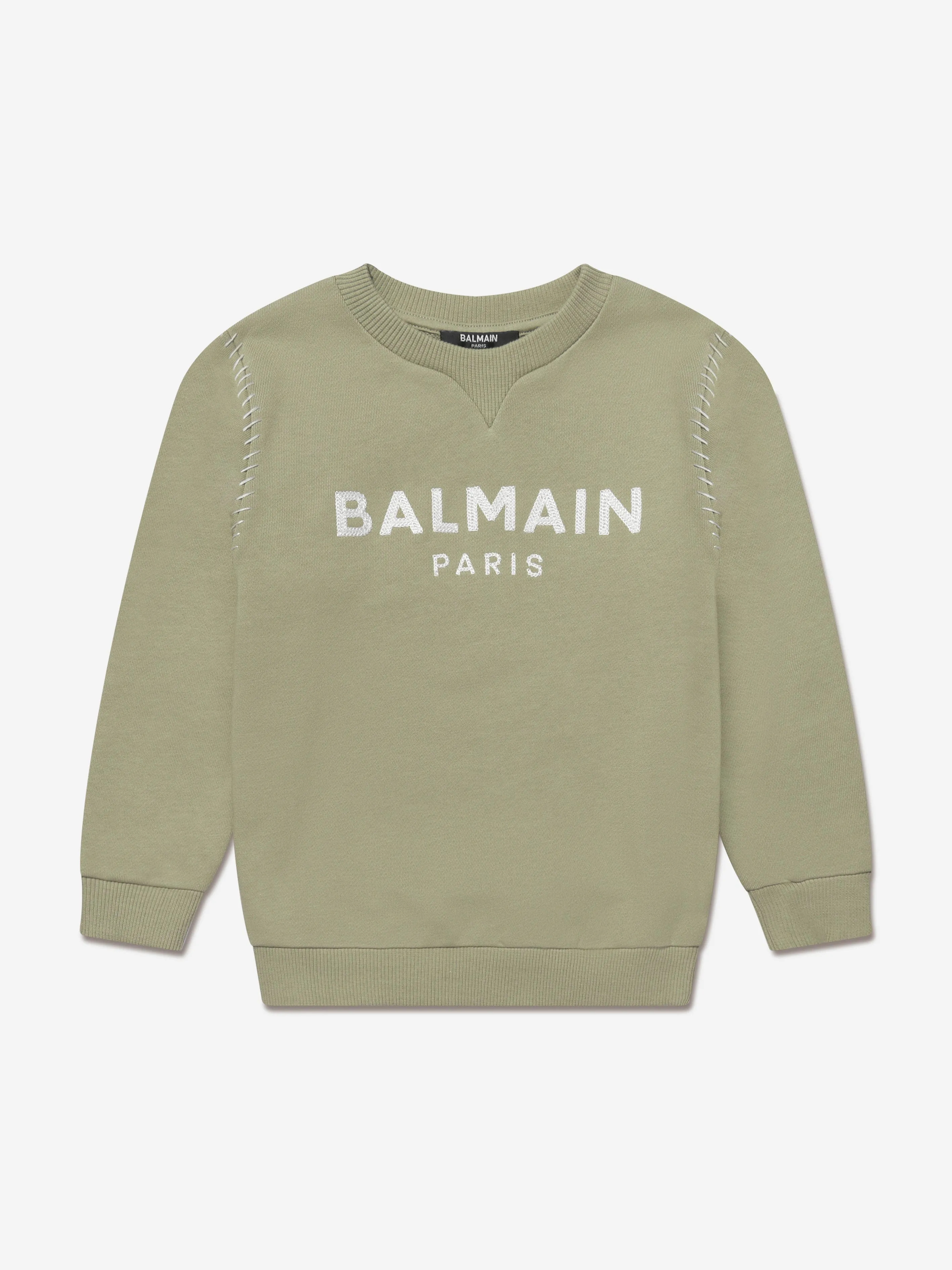 Balmain Kids Logo Sweatshirt in Green