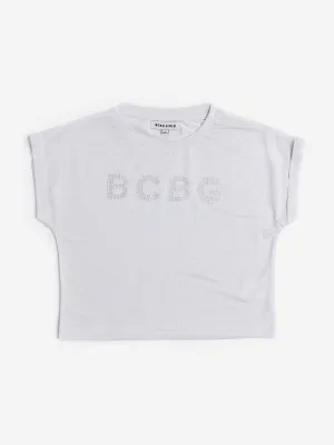 BCBG Girls Glitter T-Shirt in Grey