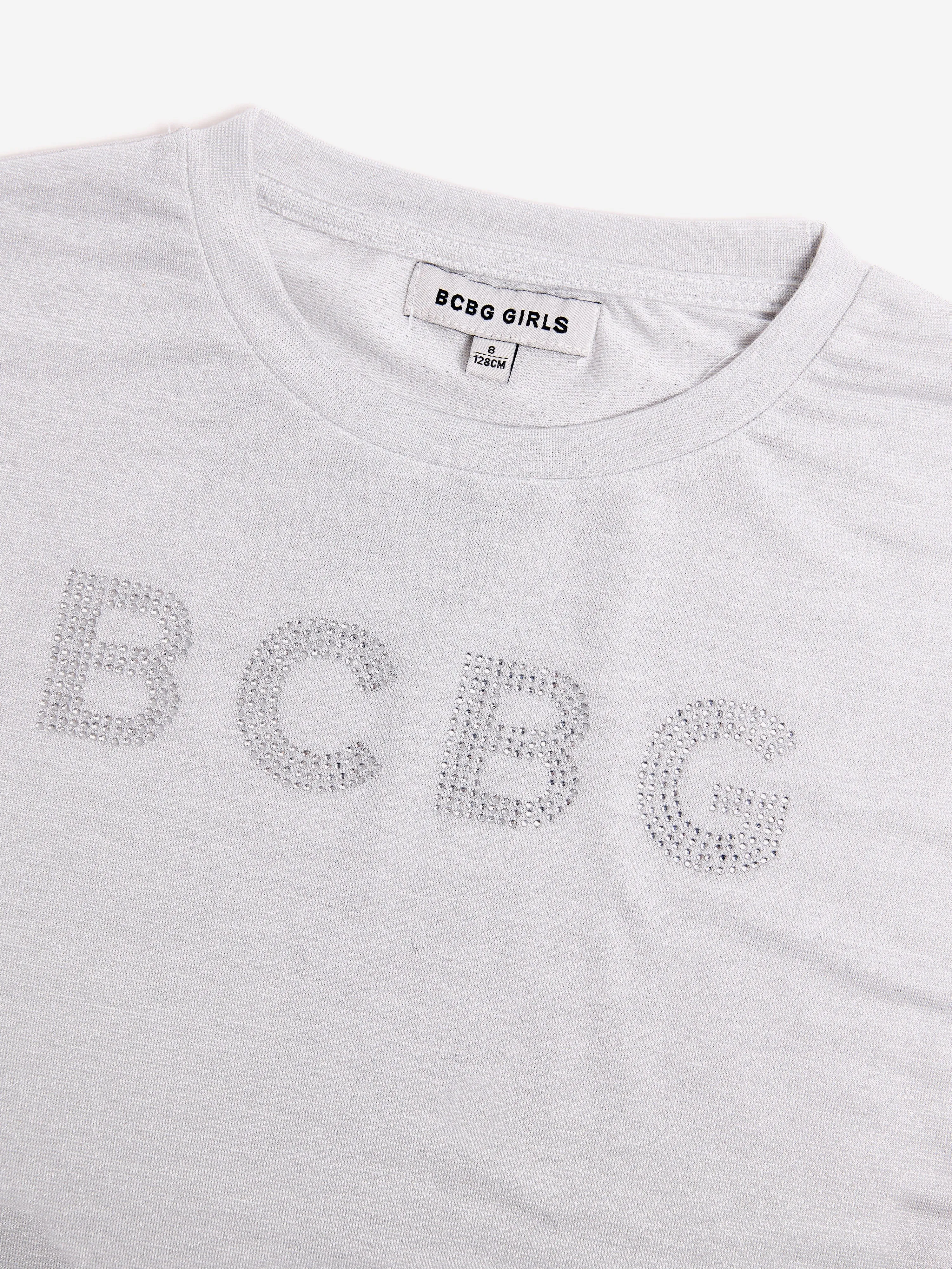 BCBG Girls Glitter T-Shirt in Grey