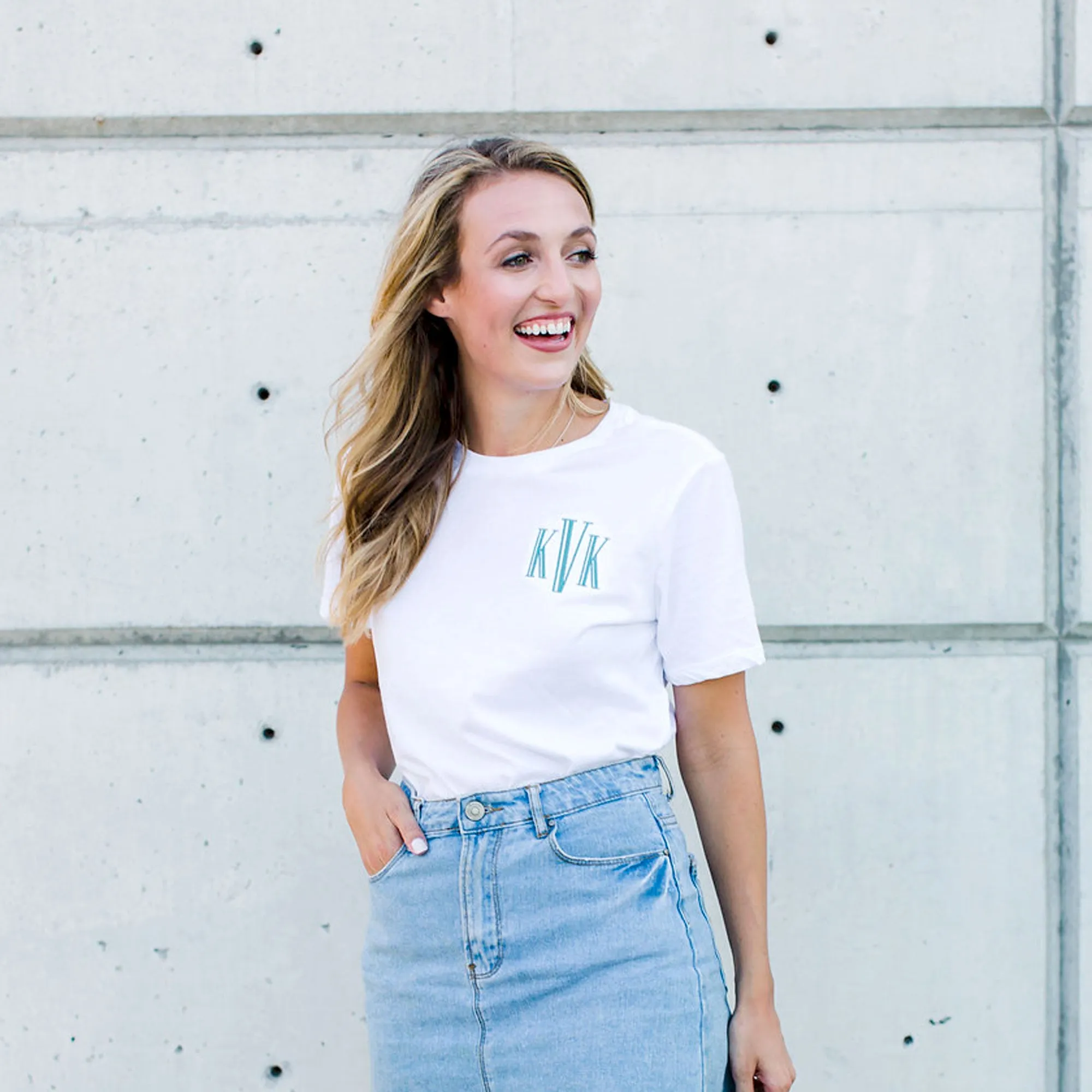 Bella & Canvas Monogram Crewneck Tee