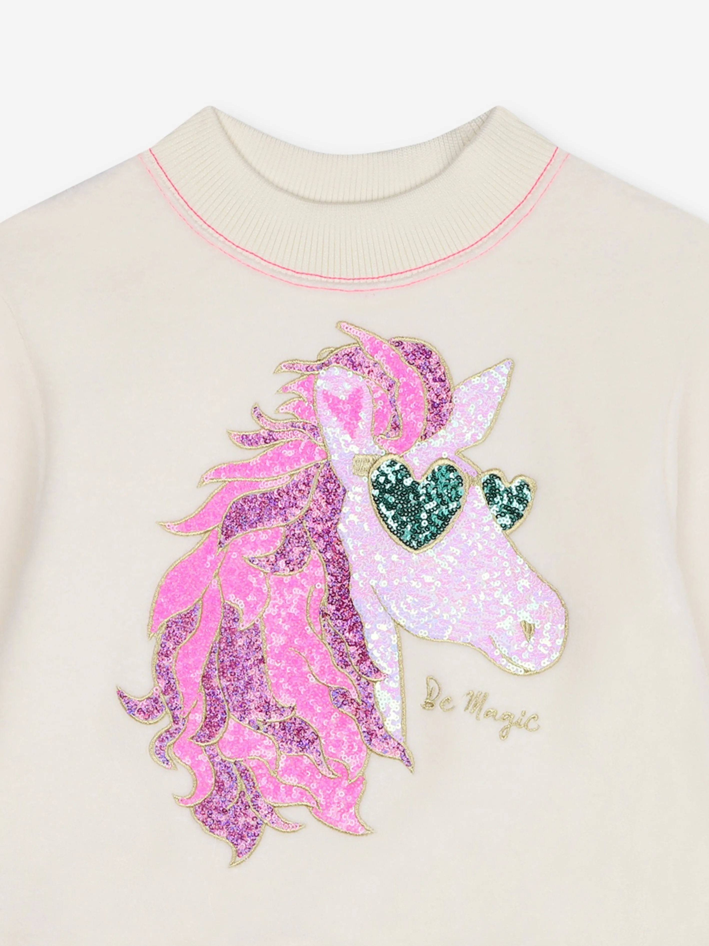 Billieblush Girls Pegasus Sweatshirt in Beige