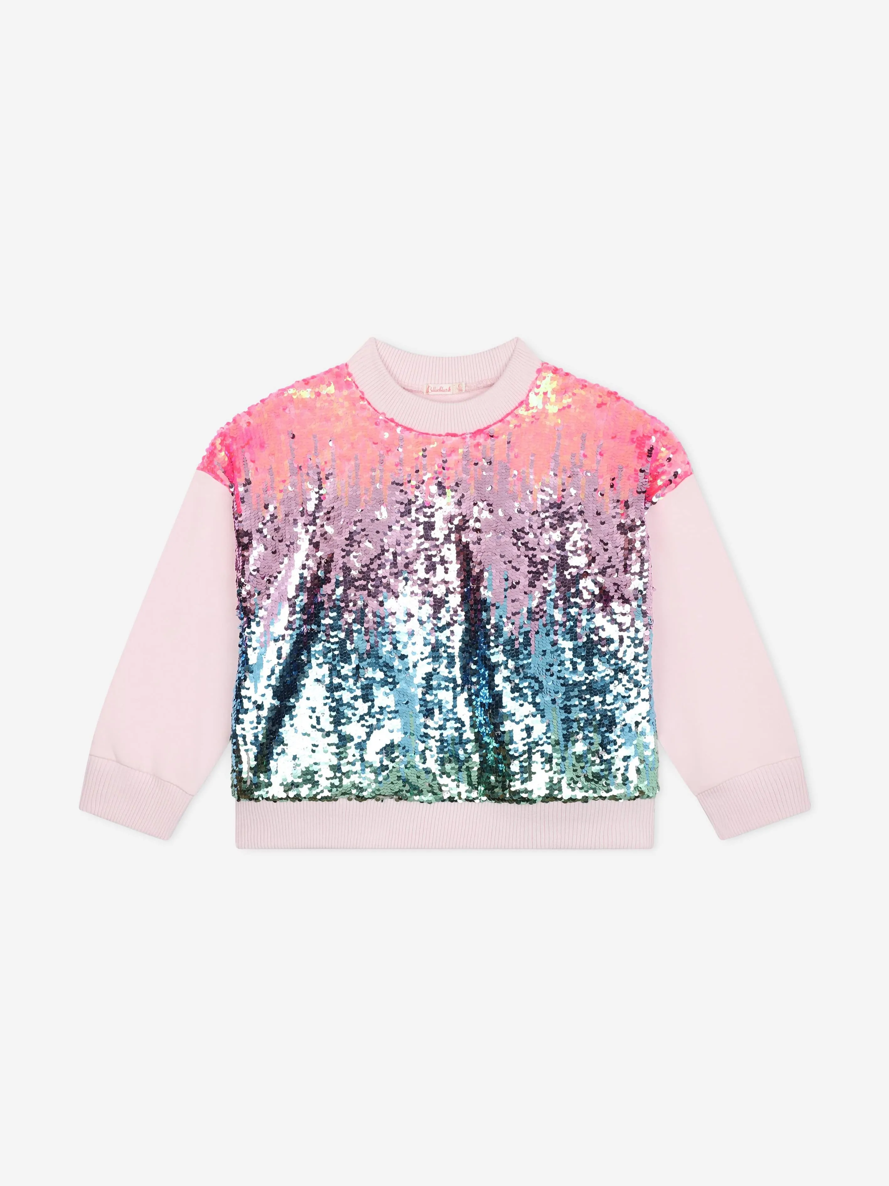 Billieblush Girls Sequin Sweatshirt in Pink