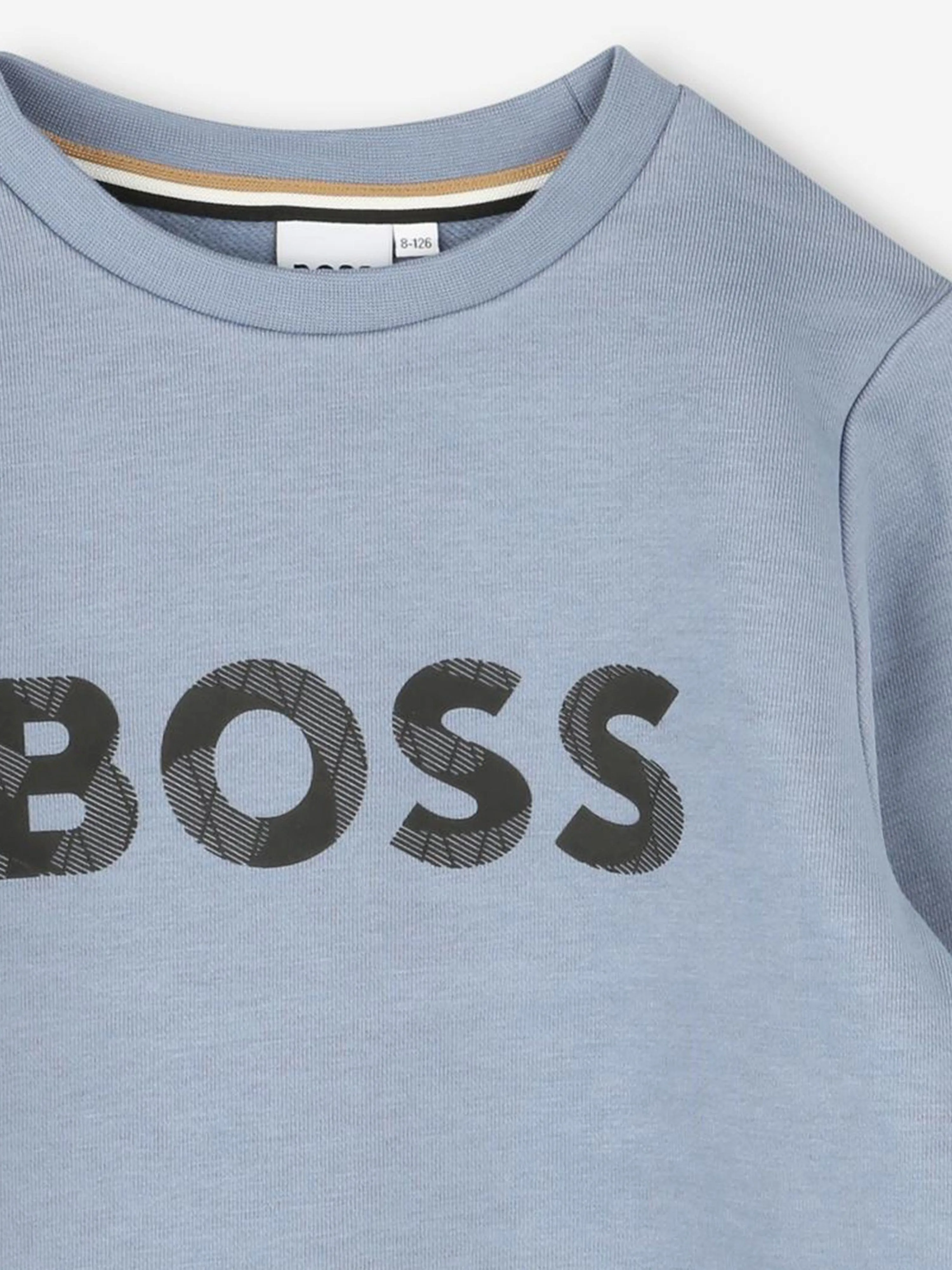 BOSS Boys Logo Print Sweatshirt in Grey