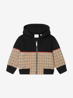 Burberry Boys Check Jonah Zip Up Top