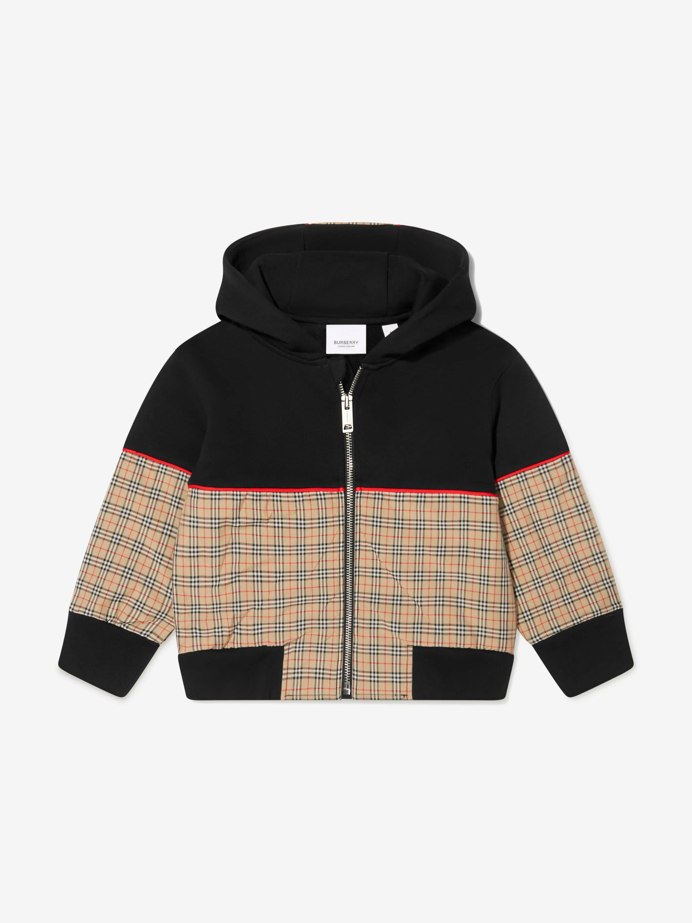 Burberry Boys Check Jonah Zip Up Top