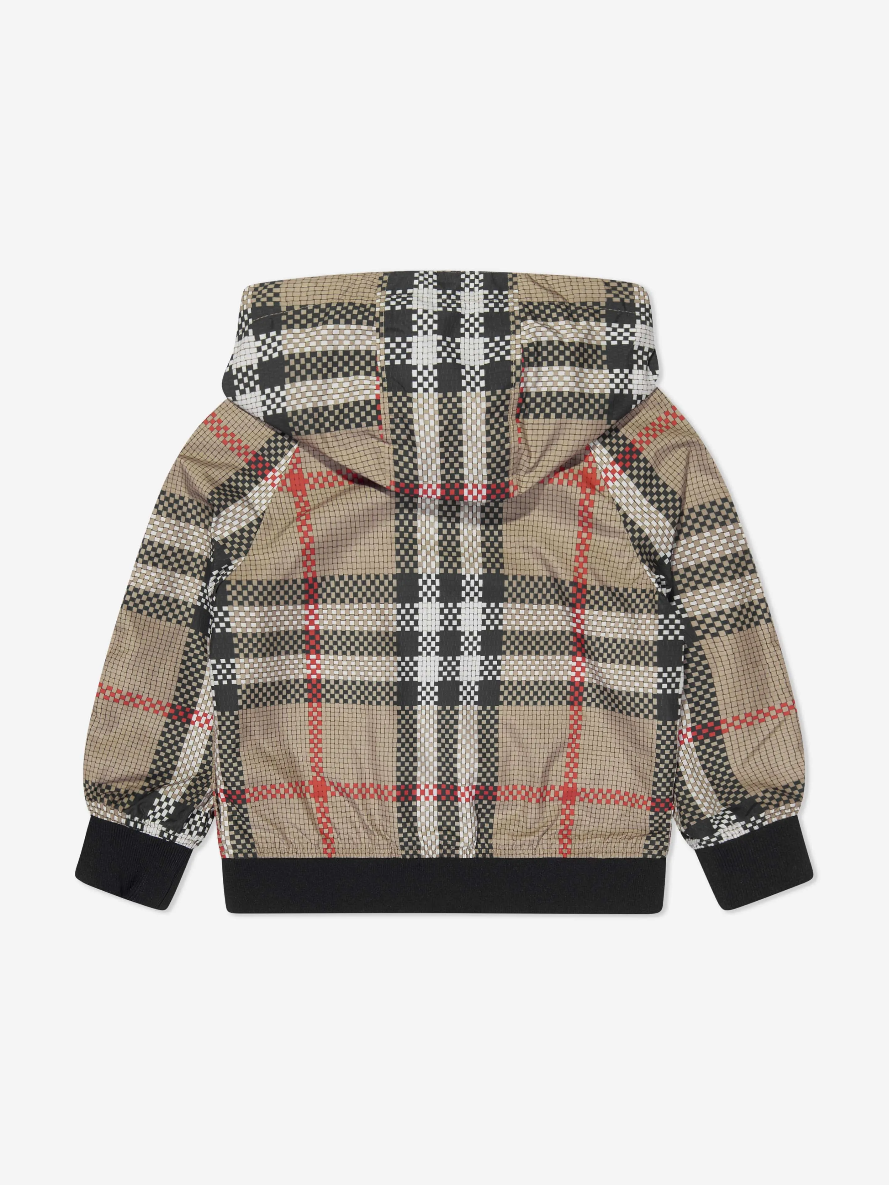 Burberry Boys Troy Zip Up Top in Archive Beige Check