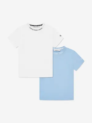 Calvin Klein Boys Intarsia 2 Pack T-Shirt Set in Multicolour