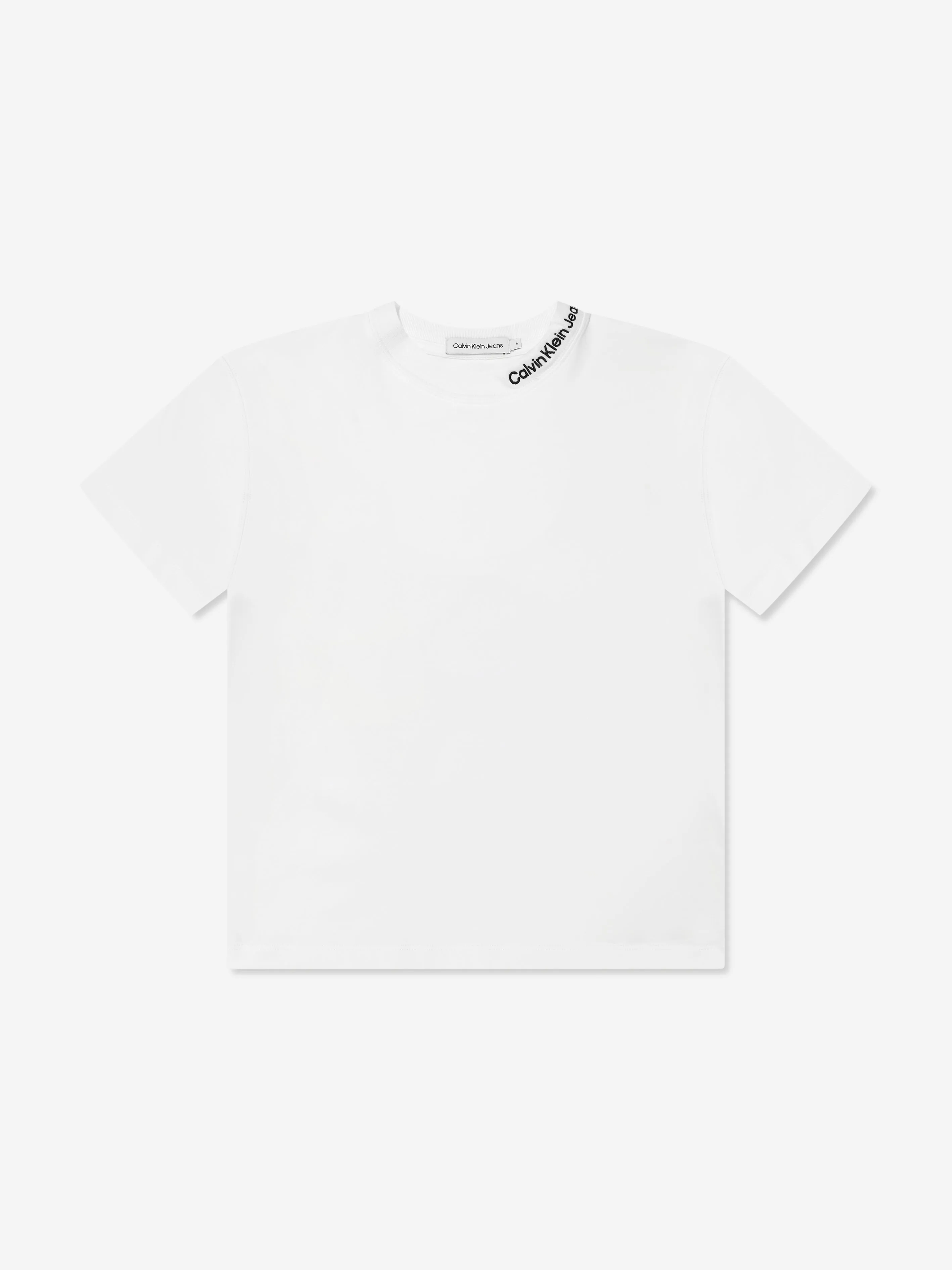 Calvin Klein Boys Intarsia Relaxed T-Shirt in White