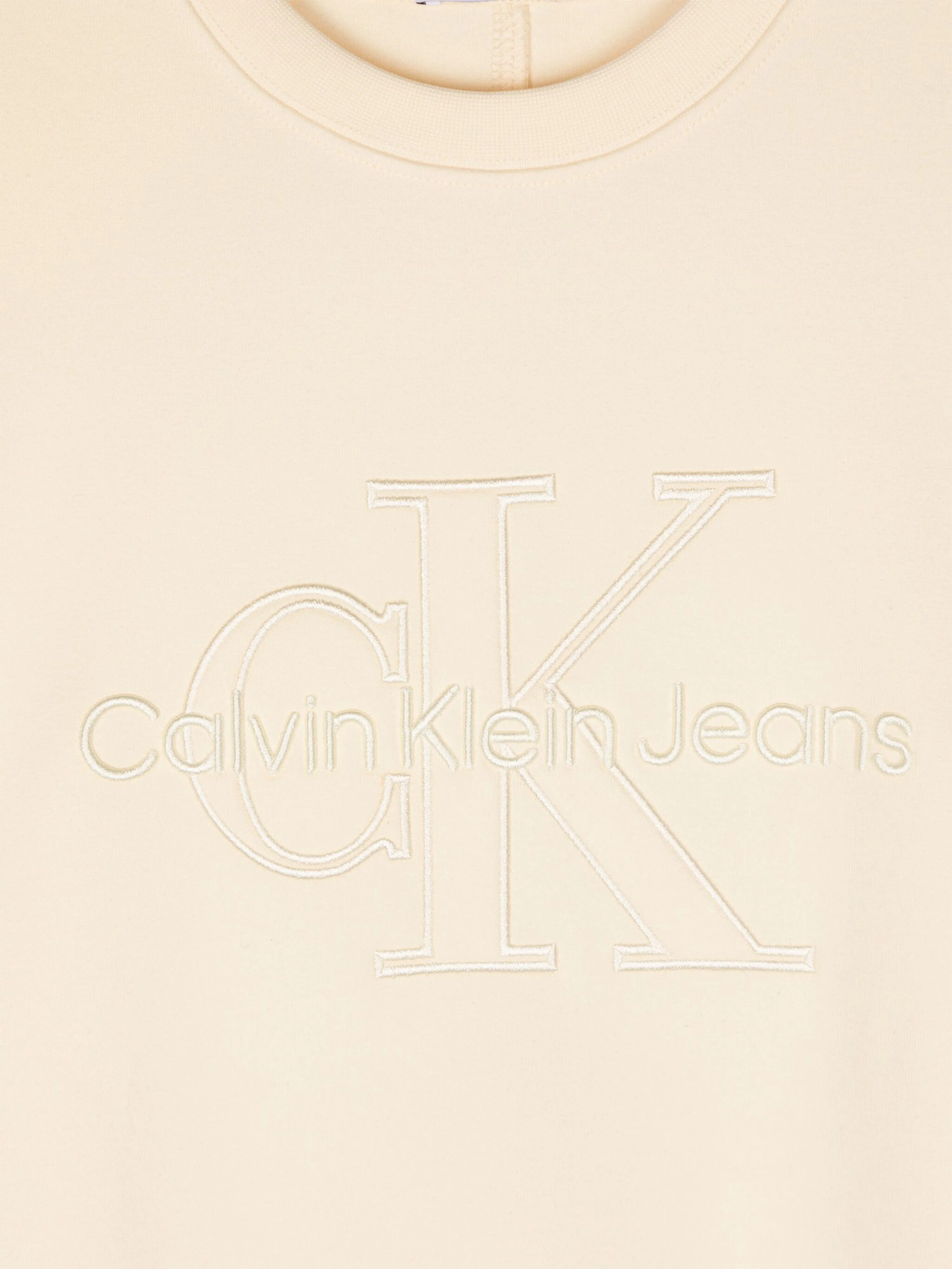 Calvin Klein Boys Logo Sweatshirt in Yellow