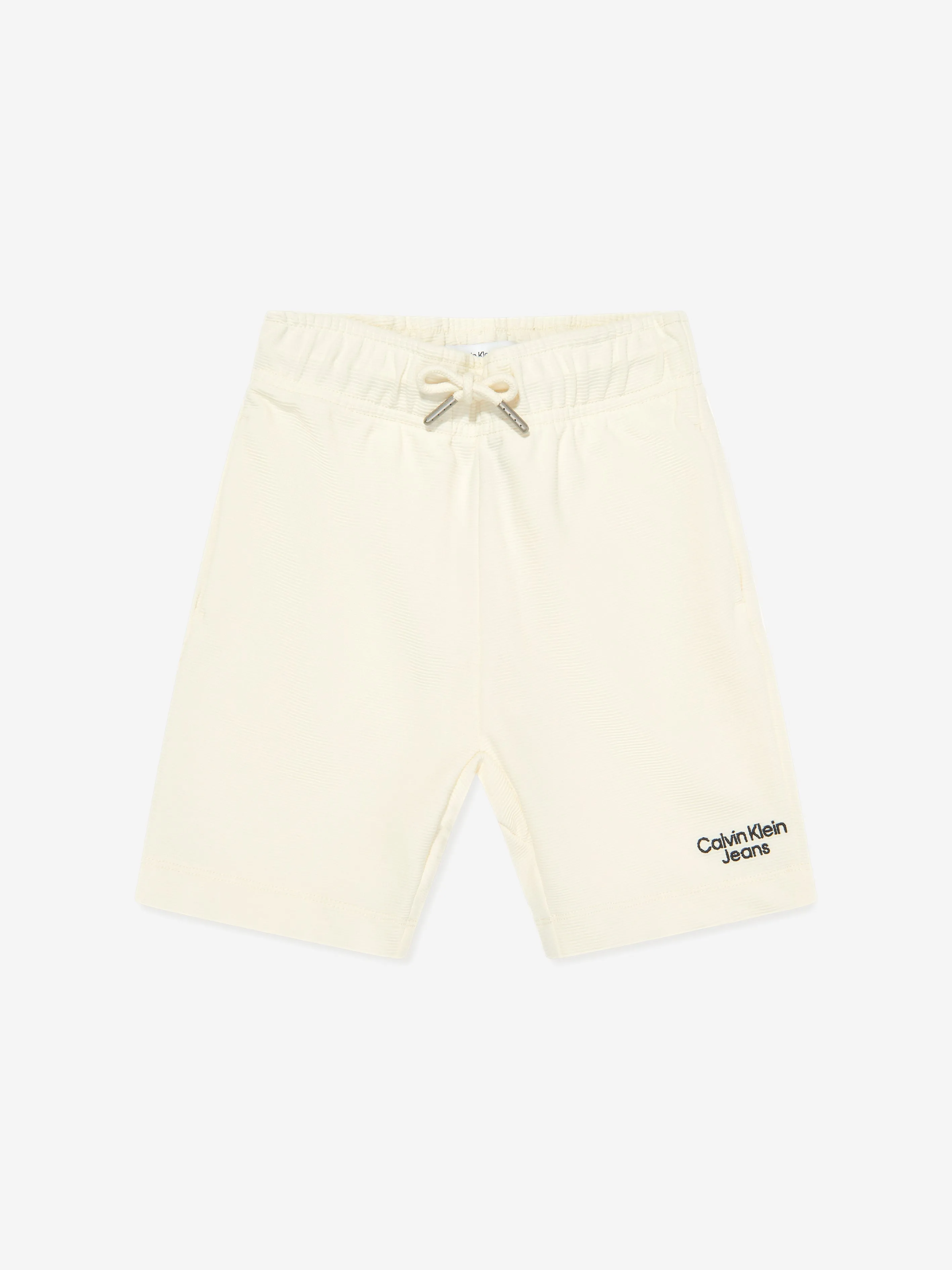 Calvin Klein Boys Ottoman Relaxed Shorts Set in Beige