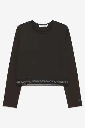 Calvin Klein Girls Logo Tape Top