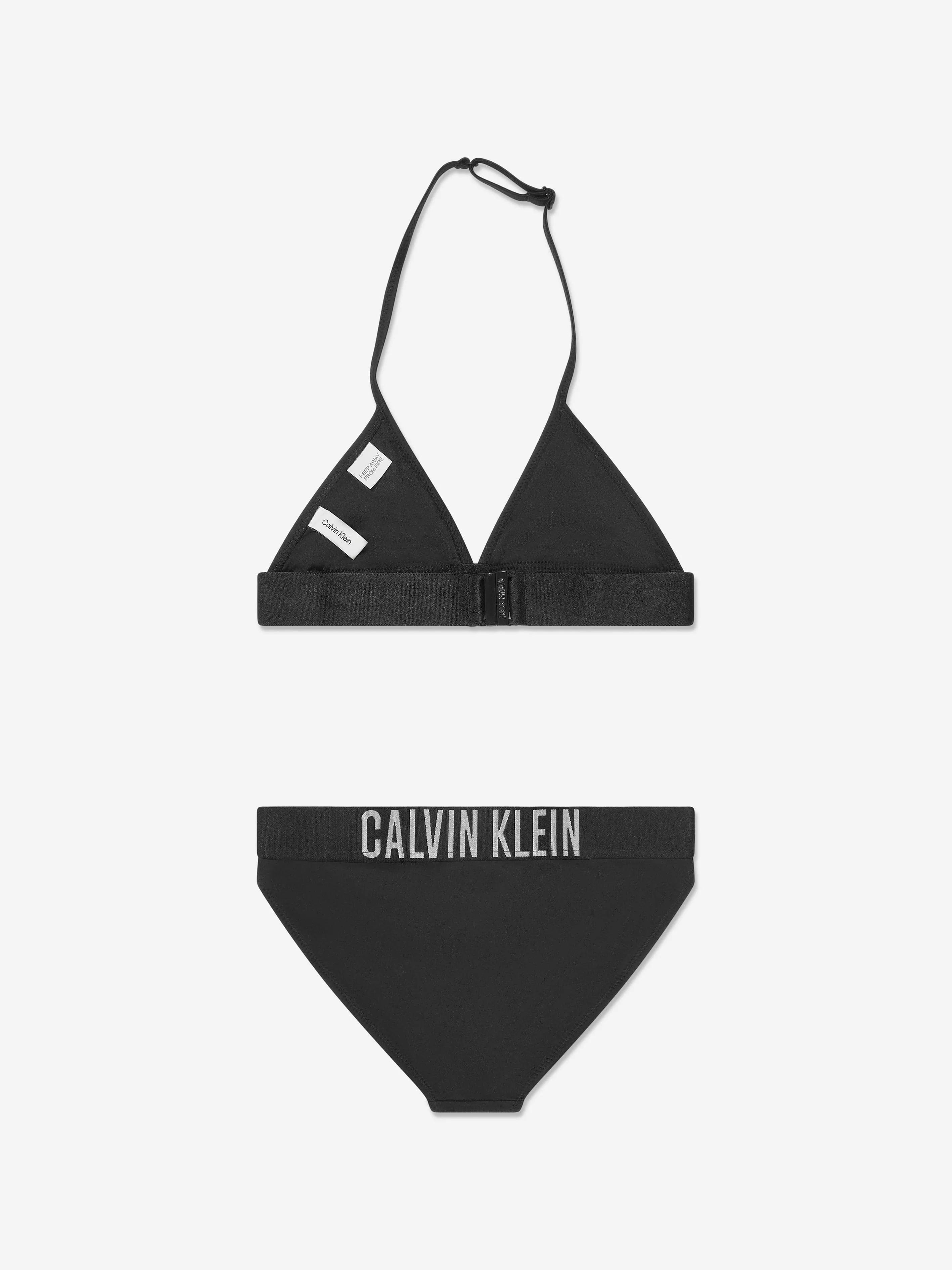 Calvin Klein Girls Triangle Bikini in Black