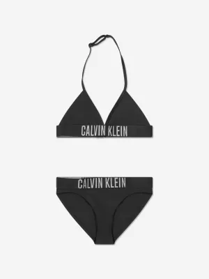 Calvin Klein Girls Triangle Bikini in Black