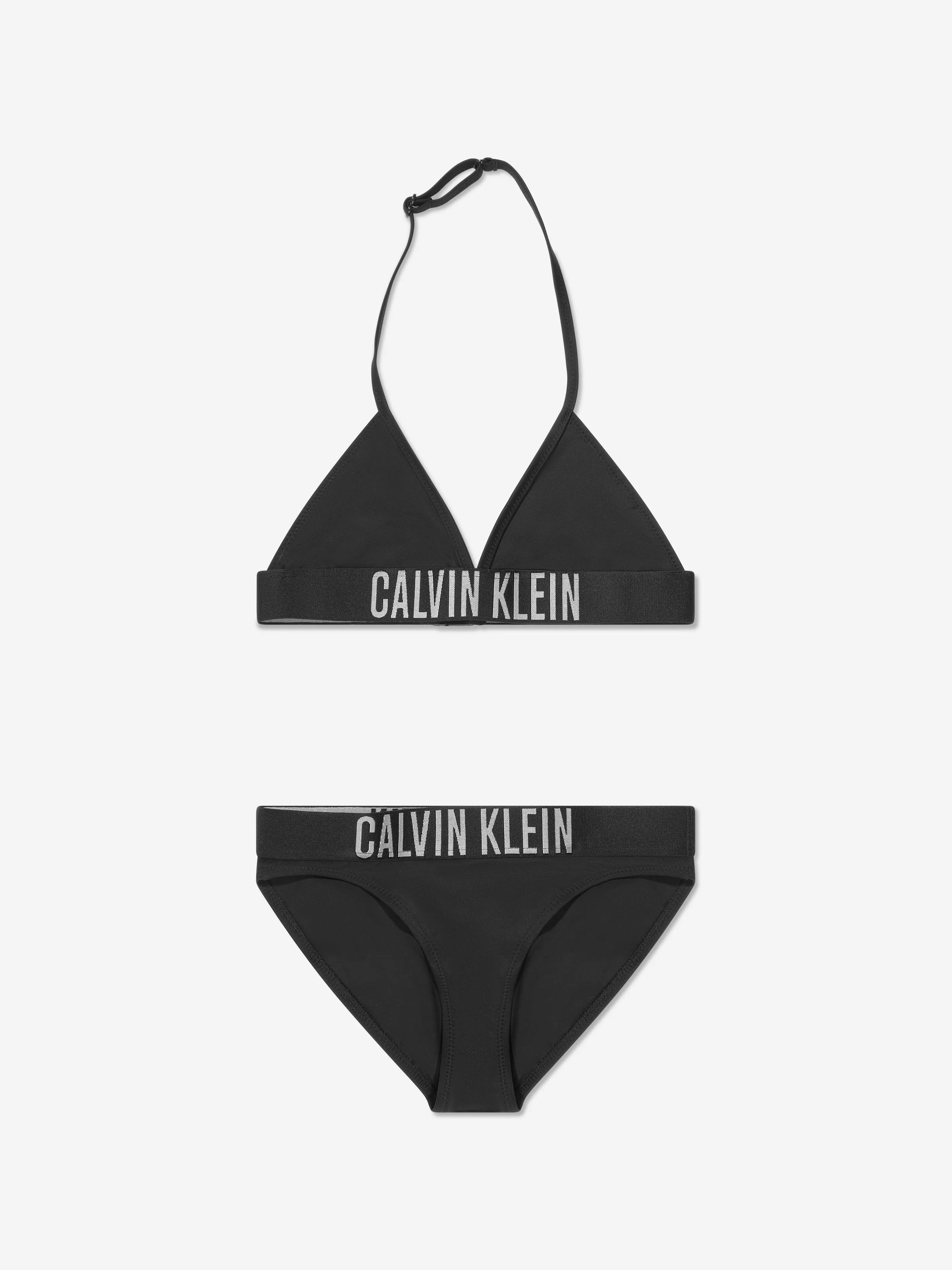 Calvin Klein Girls Triangle Bikini in Black