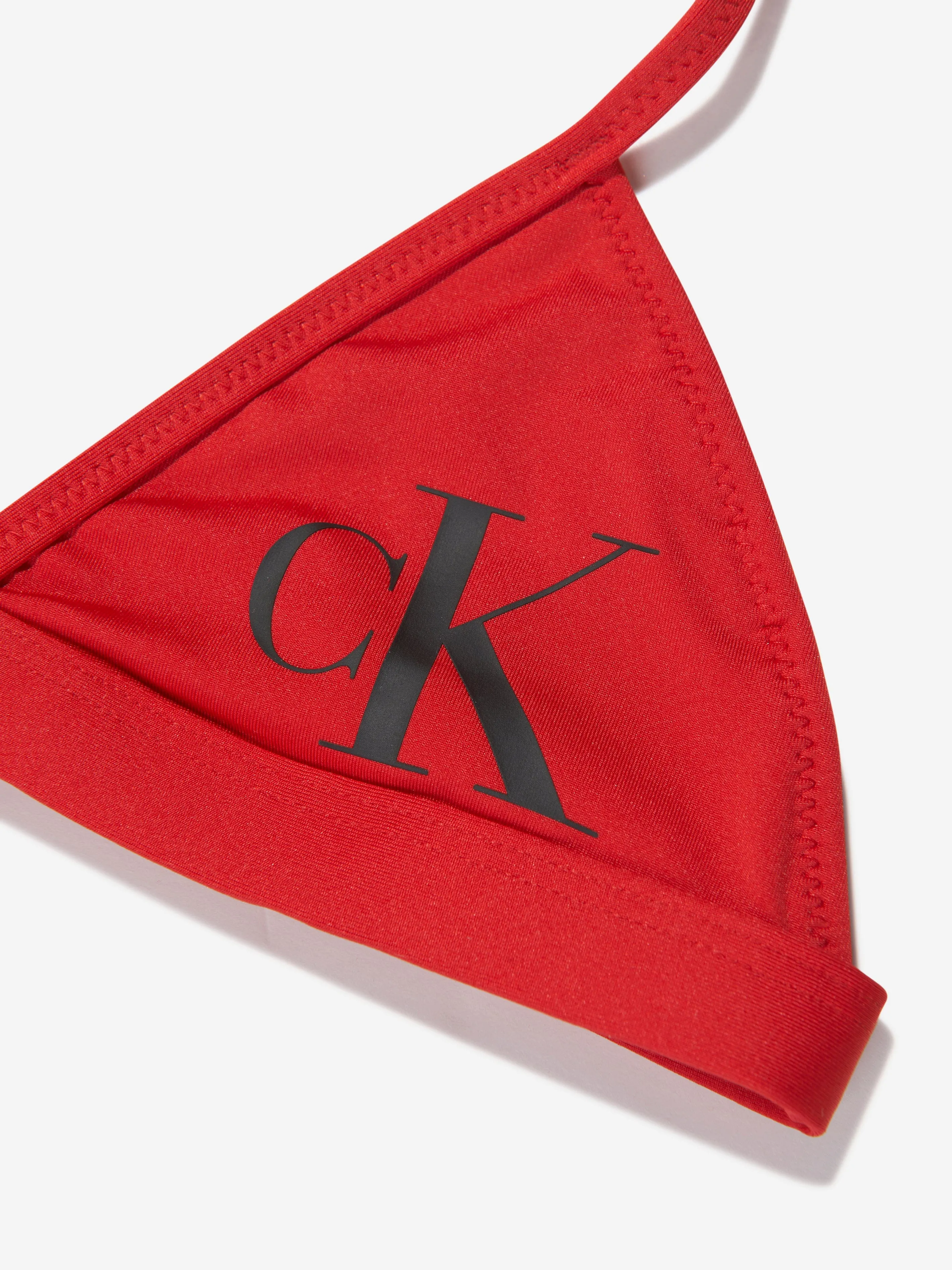 Calvin Klein Girls Triangle Bikini in Red