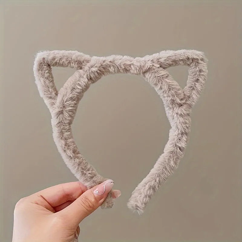 Cat Ears Headband Fashionable Plush Hair Accessory for Girls