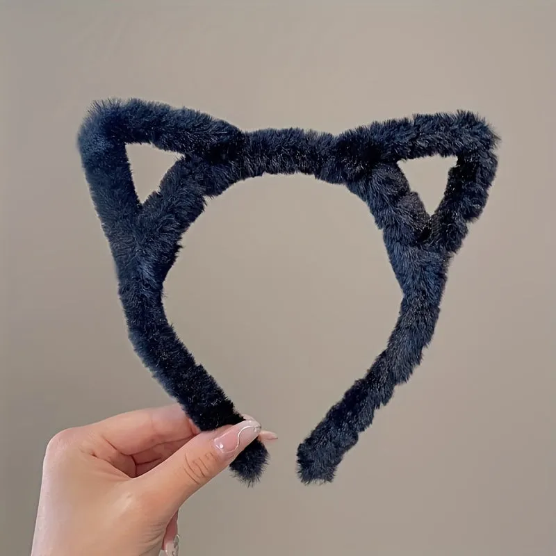 Cat Ears Headband Fashionable Plush Hair Accessory for Girls