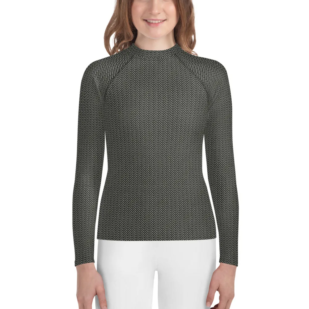 Chainmail Pattern Youth Rash Guard