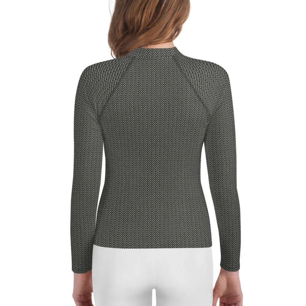 Chainmail Pattern Youth Rash Guard