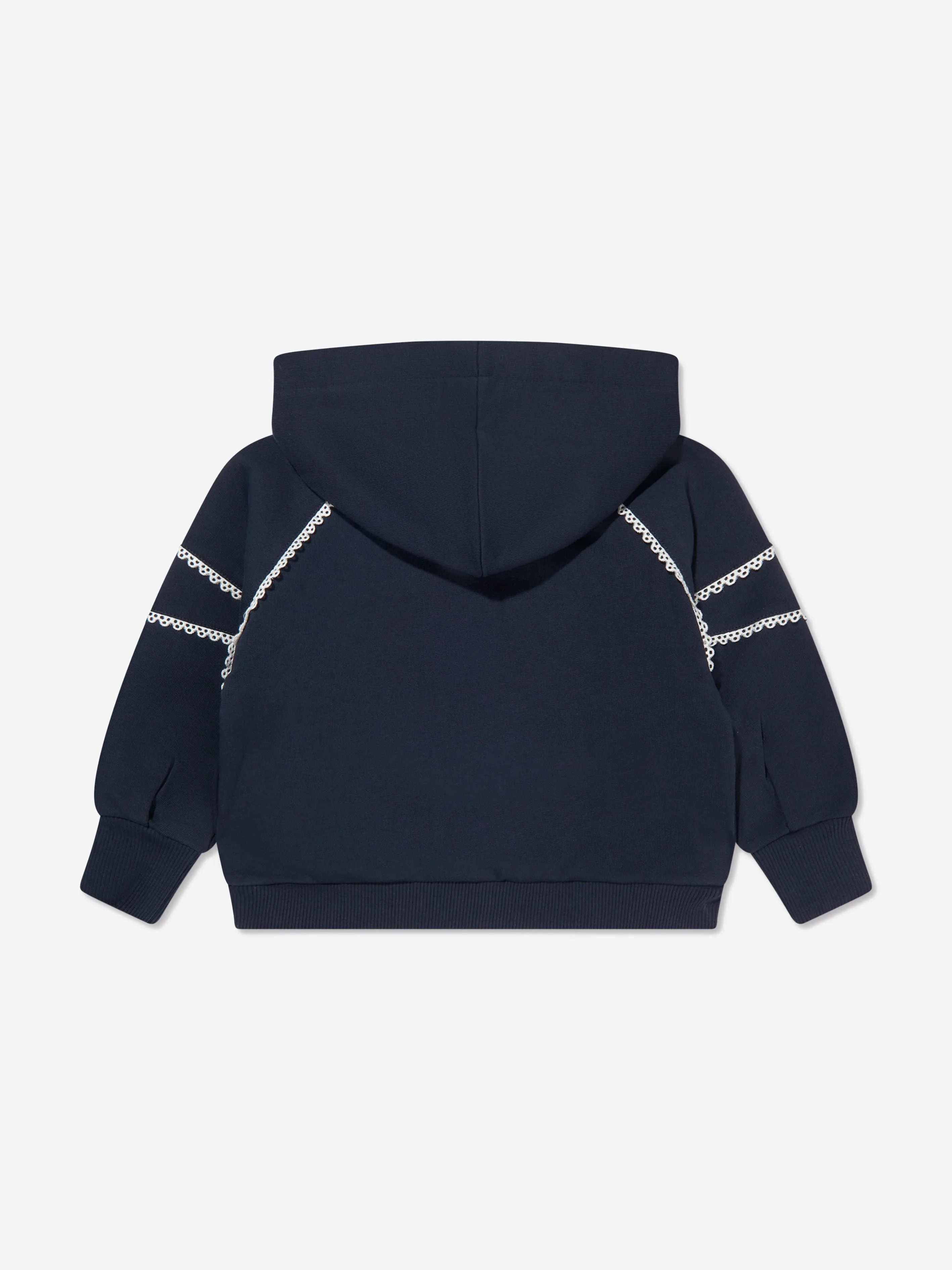 Chloé Girls Organic Cotton Hoodie in Navy