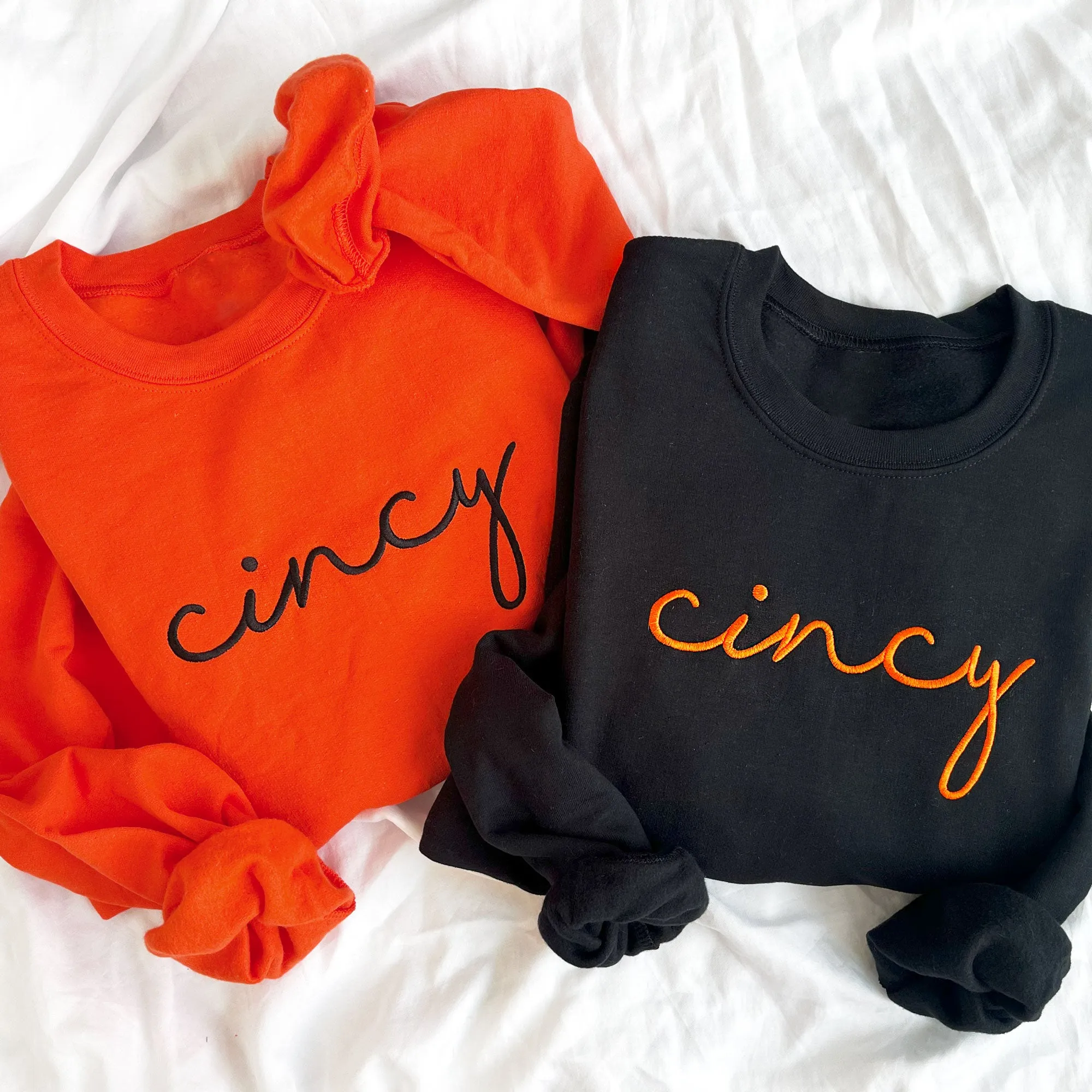 Cincy Embroidered Crewneck Sweatshirt