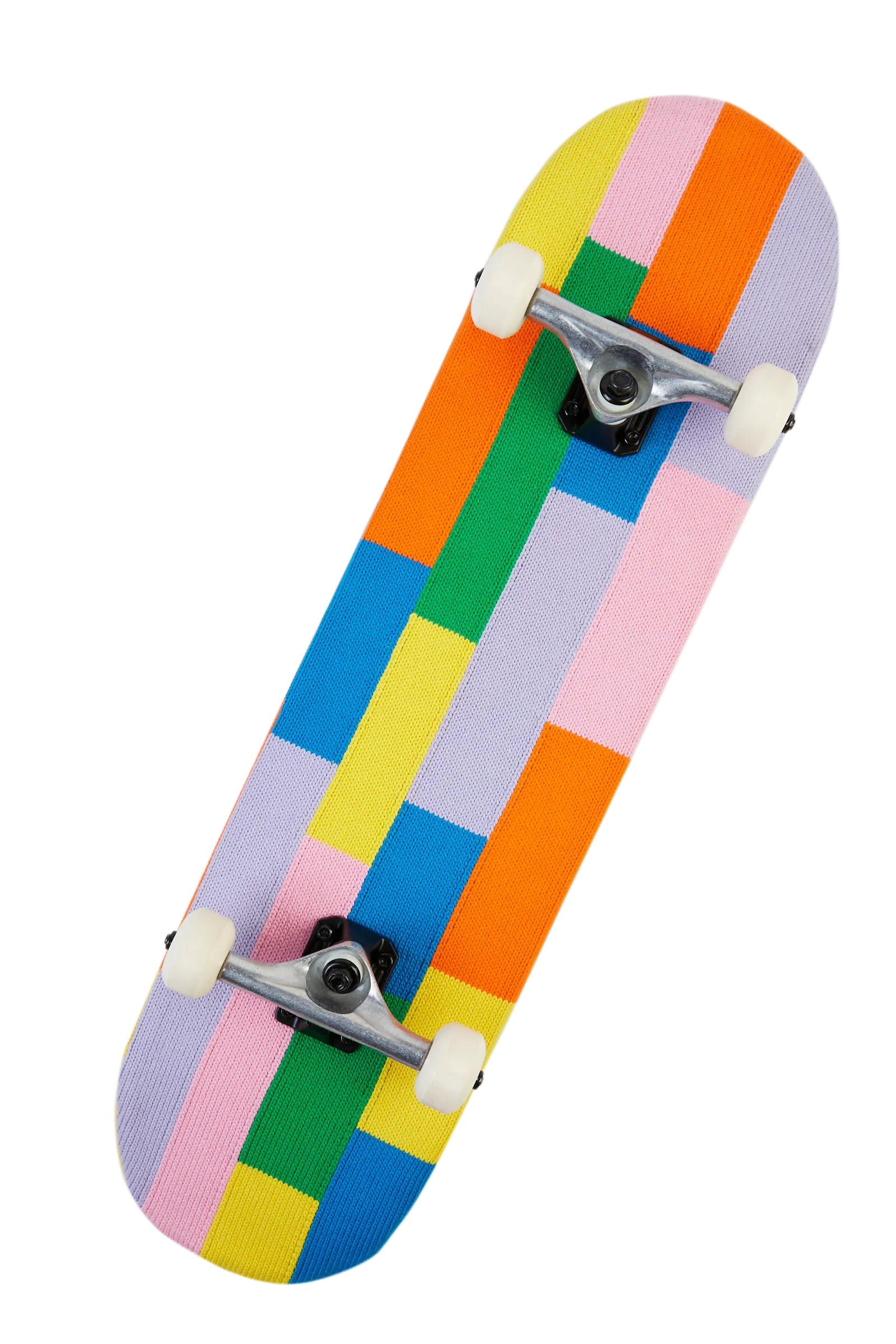 Color Block Knitted Covered Skateboard