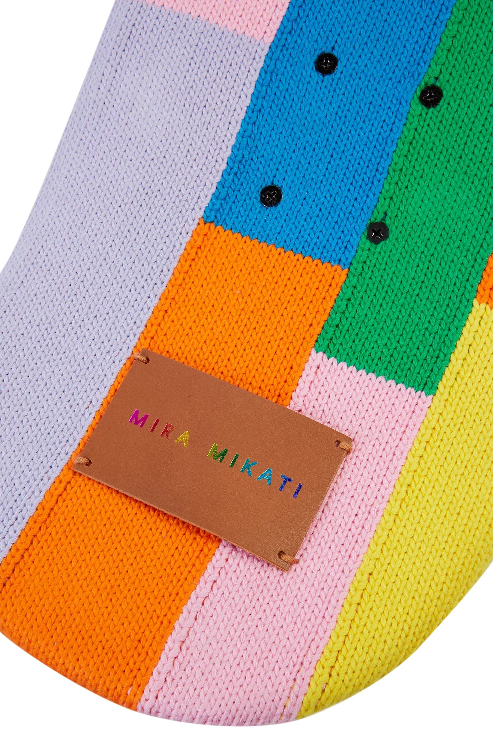 Color Block Knitted Covered Skateboard