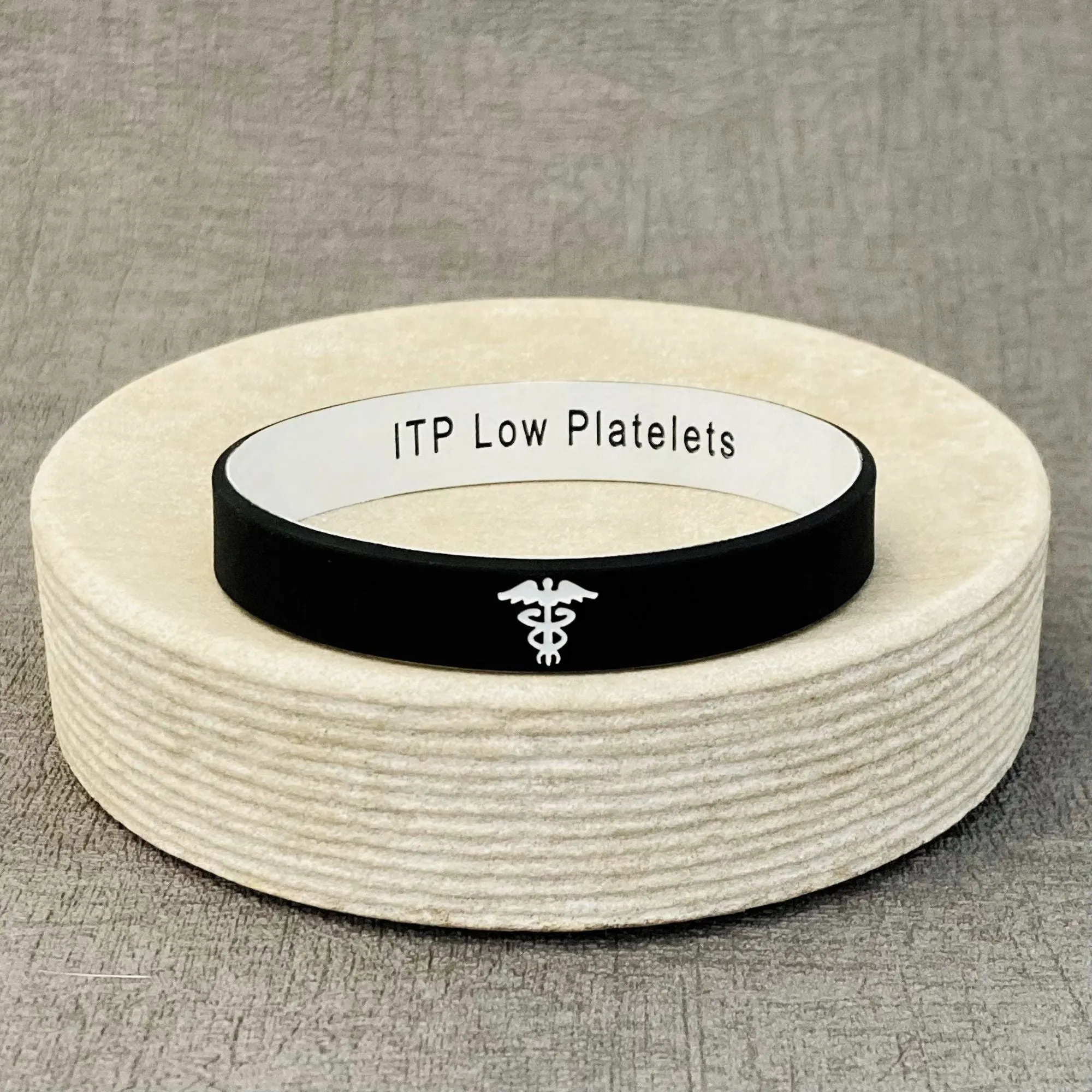 Confidential Medical Alert Silicone Custom Wristband - Black