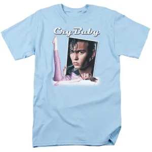 Cry Baby Title Mens T Shirt Light Blue