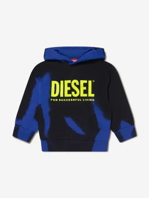 Diesel Boys Paint Effect Logo Hoodie