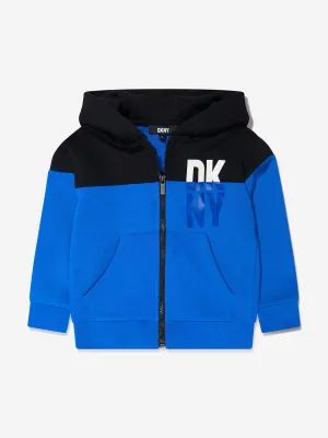 DKNY Boys Logo Print Zip Up Top