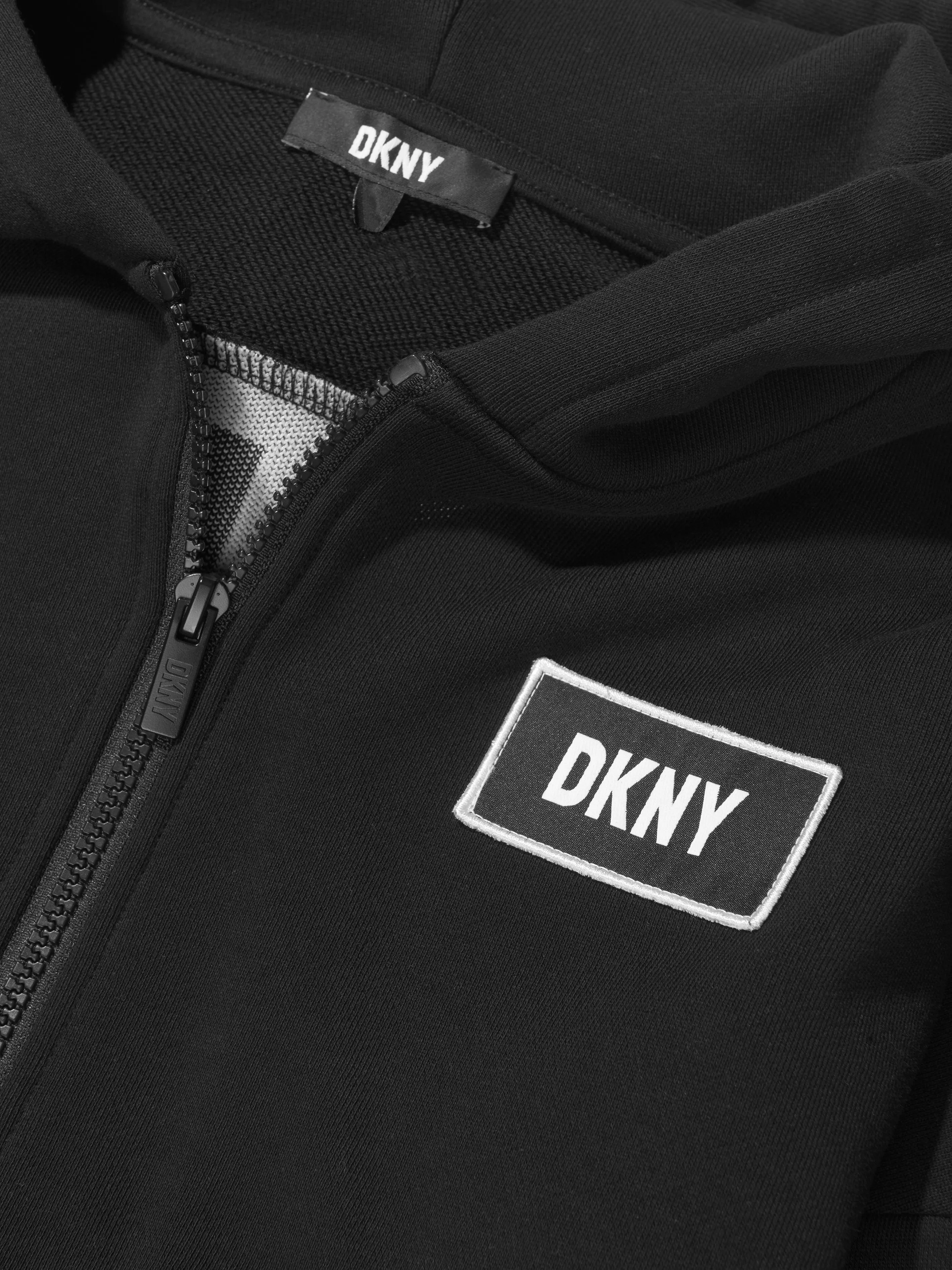 DKNY Girls Logo Zip Up Top