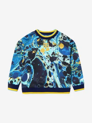 Dolce & Gabbana Boys Cotton Marble Print Sweatshirt