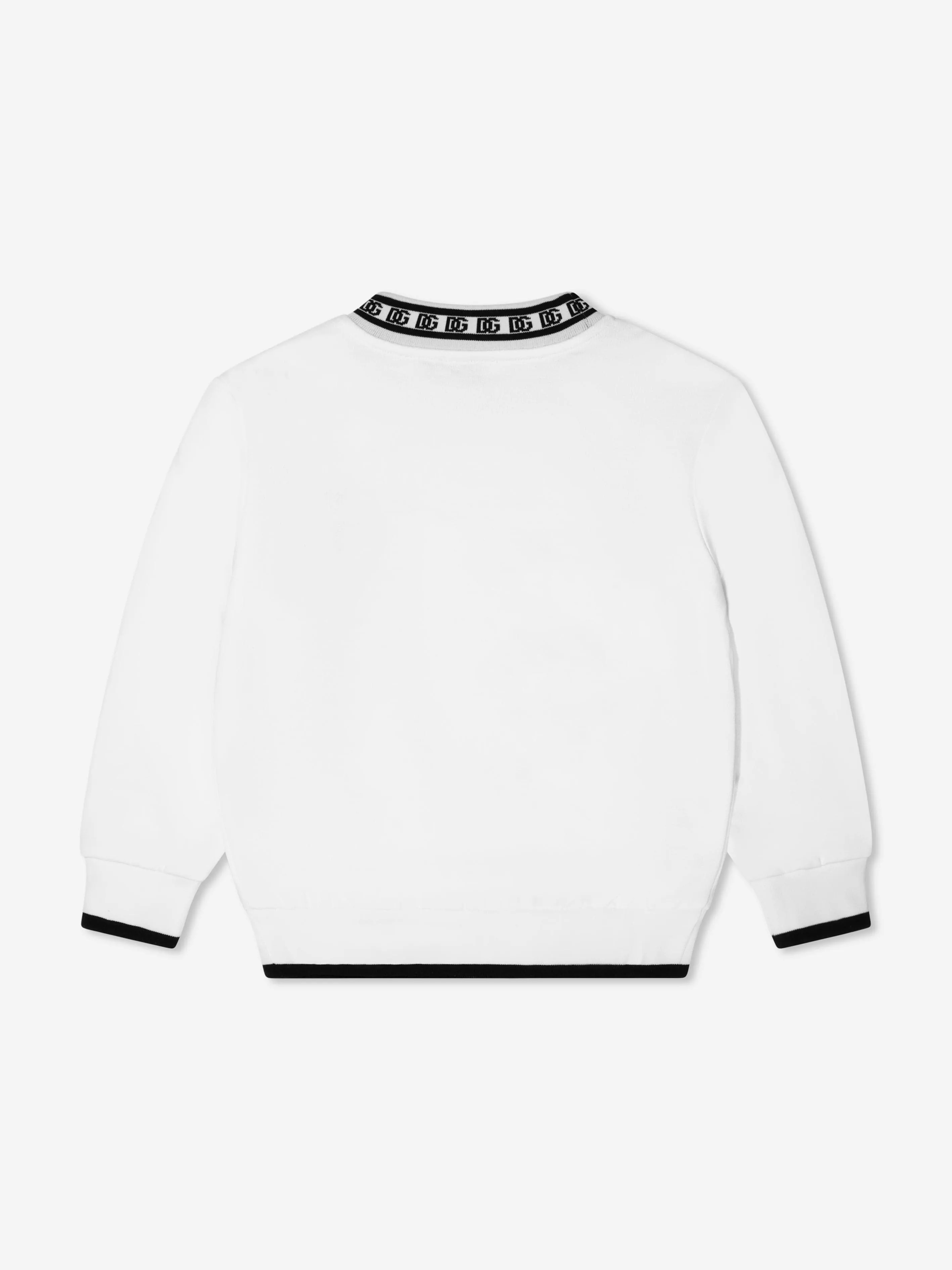 Dolce & Gabbana Boys Logo Band Sweatshirt in White