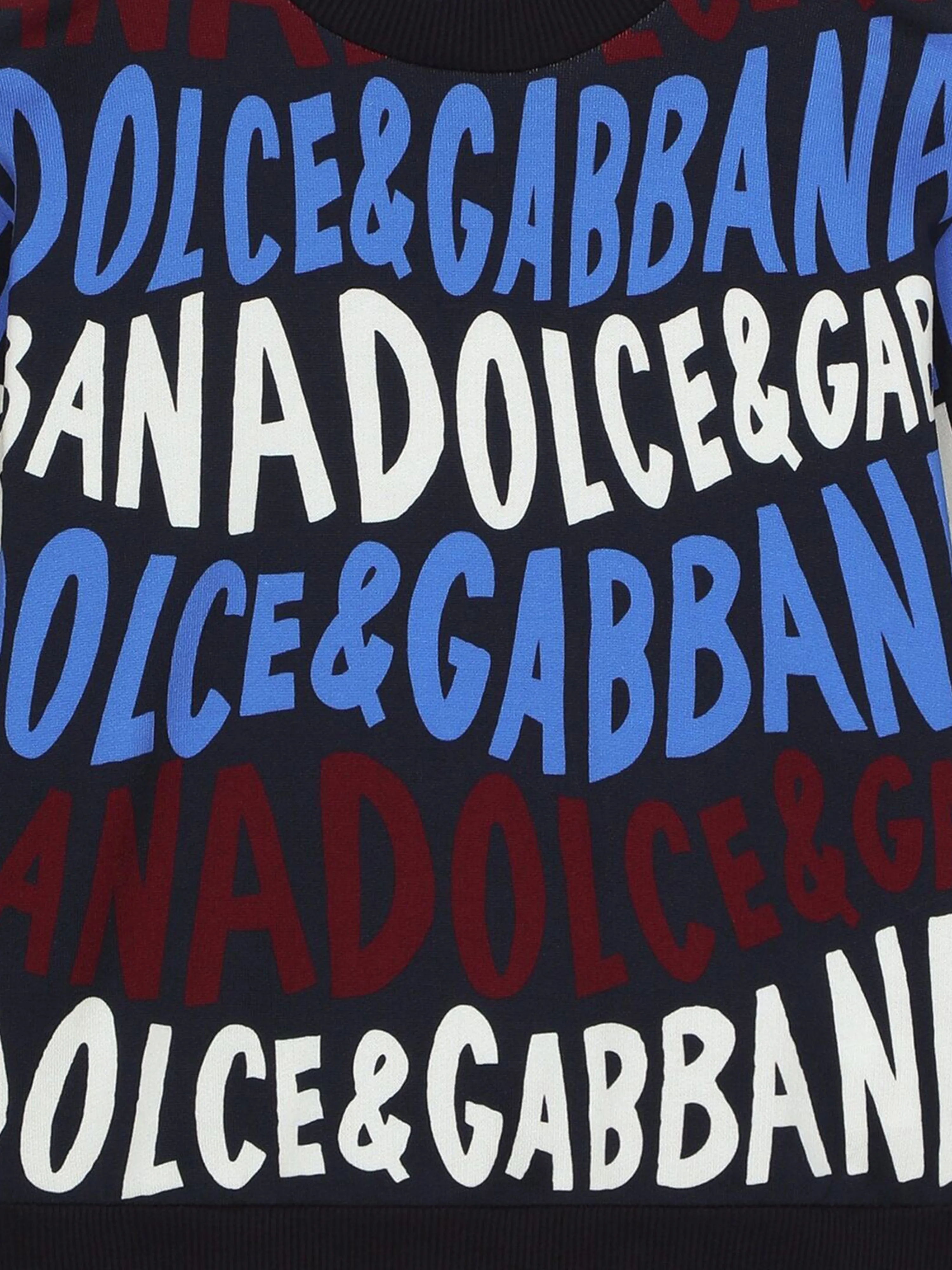 Dolce & Gabbana Boys Logo Print Sweatshirt in Multicolour