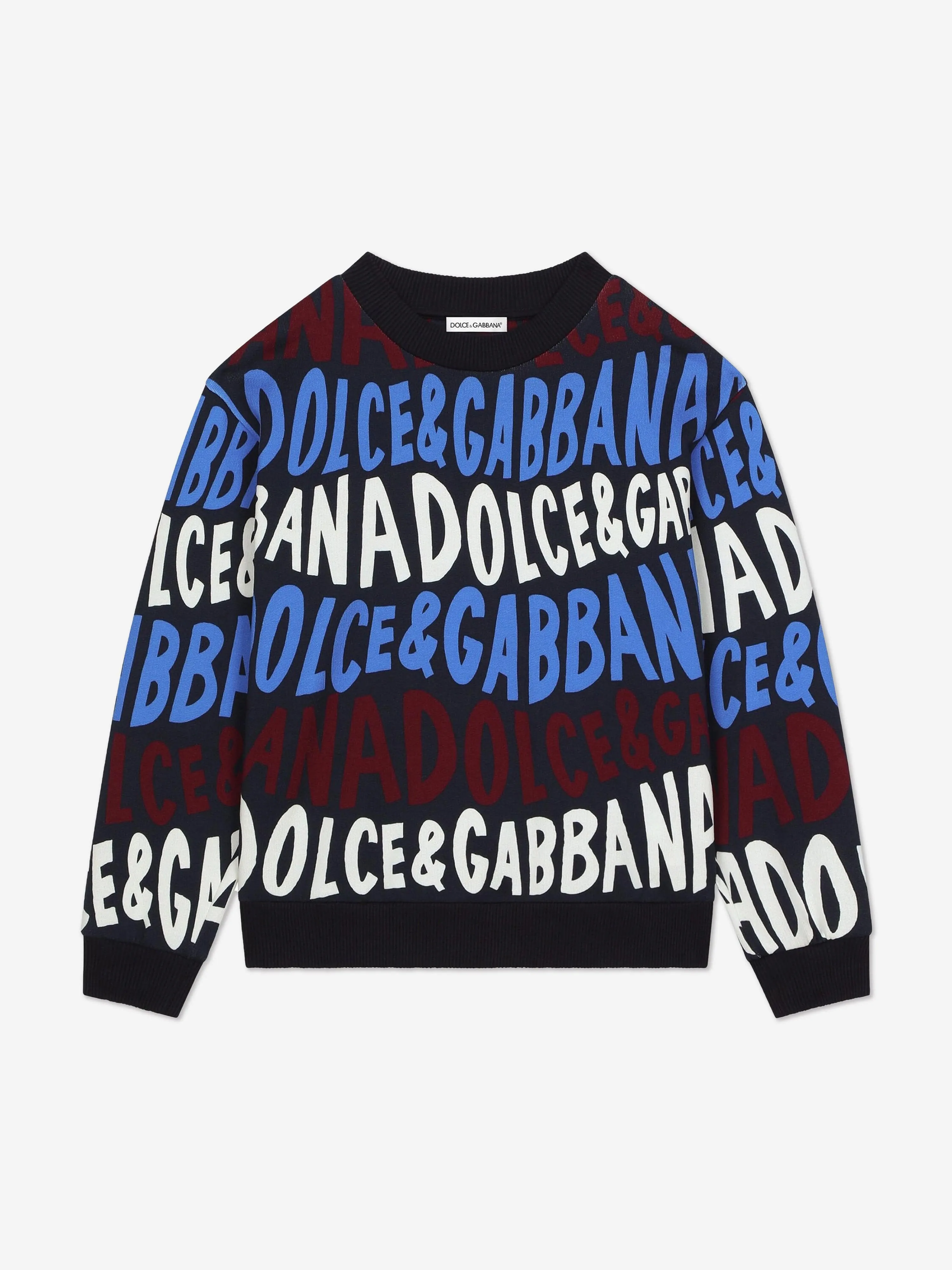 Dolce & Gabbana Boys Logo Print Sweatshirt in Multicolour