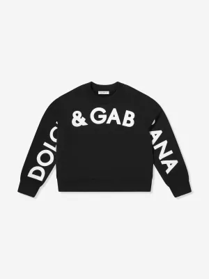 Dolce & Gabbana Boys Logo Sweatshirt in Black