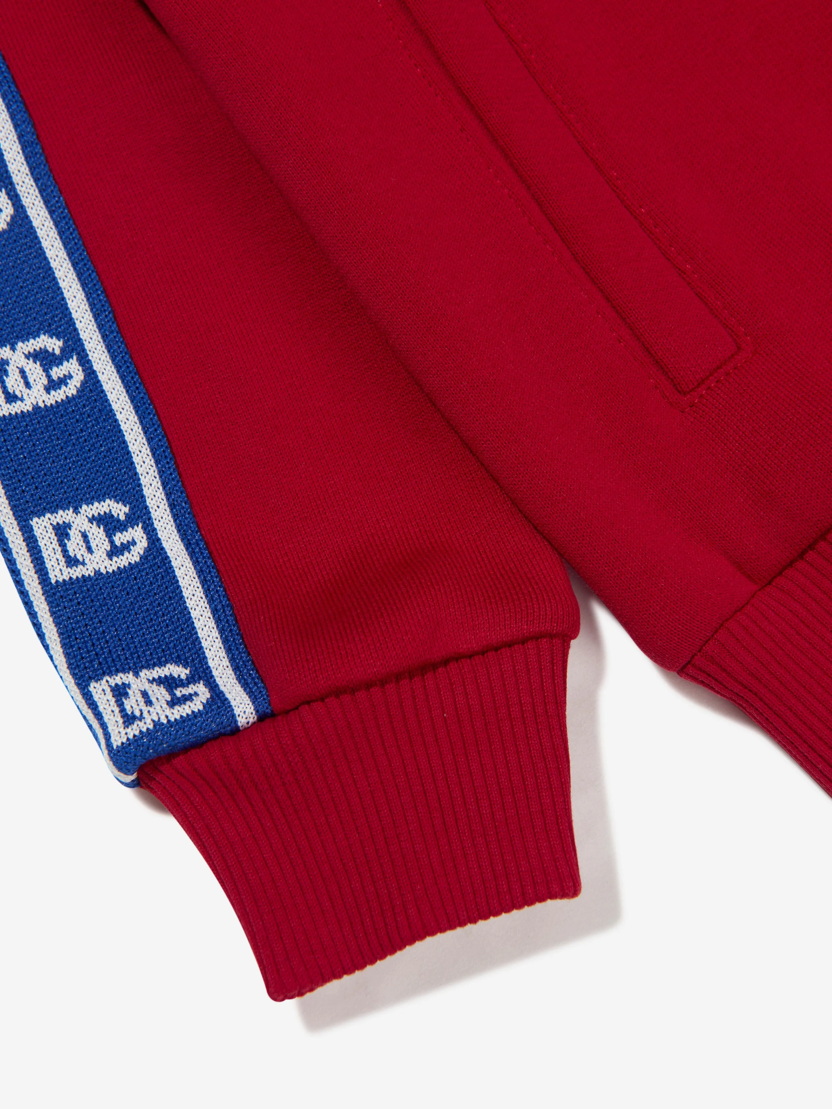 Dolce & Gabbana Boys Logo Tape Zip Up Hoodie