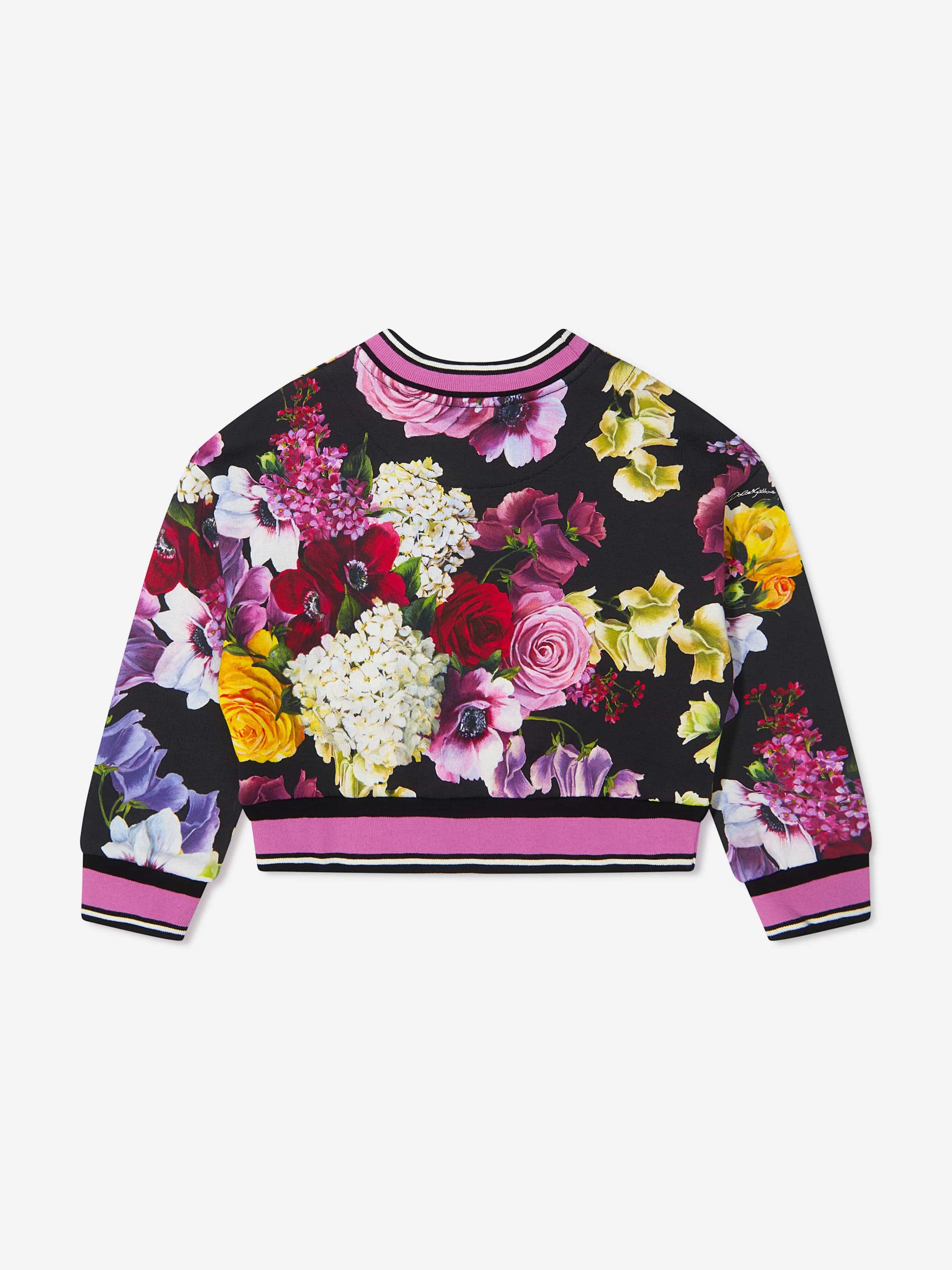 Dolce & Gabbana Girls Floral Print Logo Sweatshirt