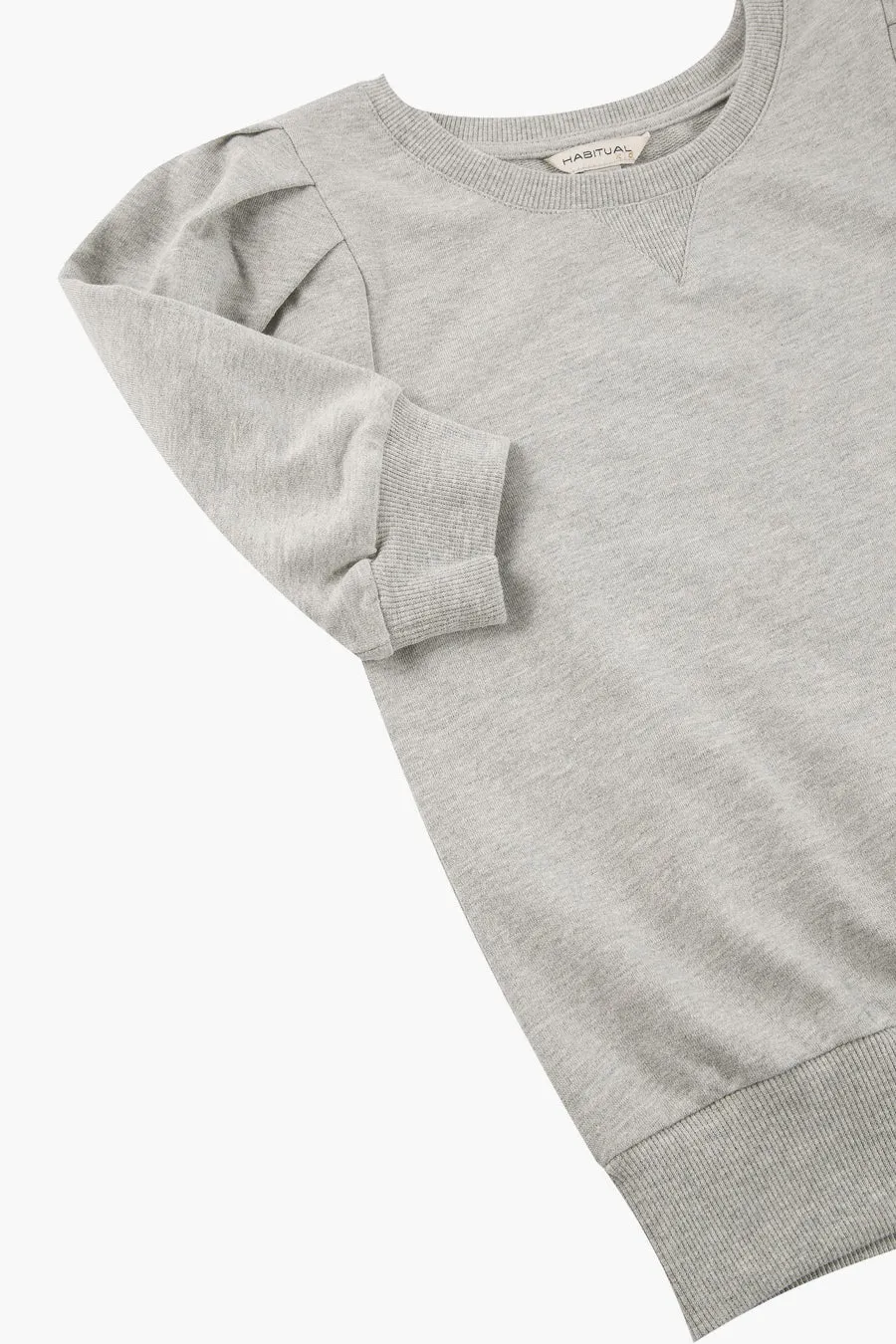 Habitual Kids Puff Sleeve Kids Sweatshirt - Grey