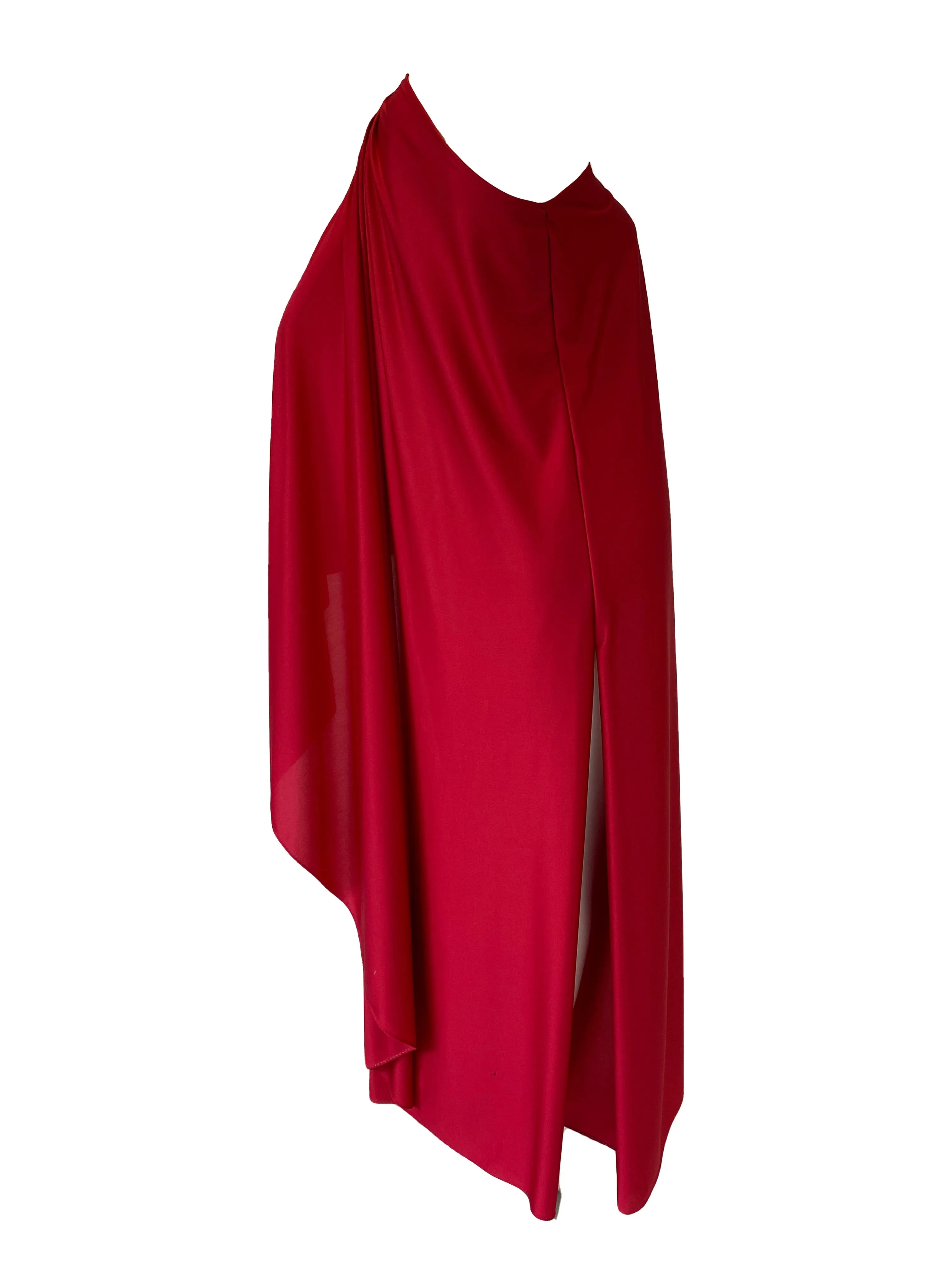 Halston IV Red One Shoulder Jersey Gown for Dorian